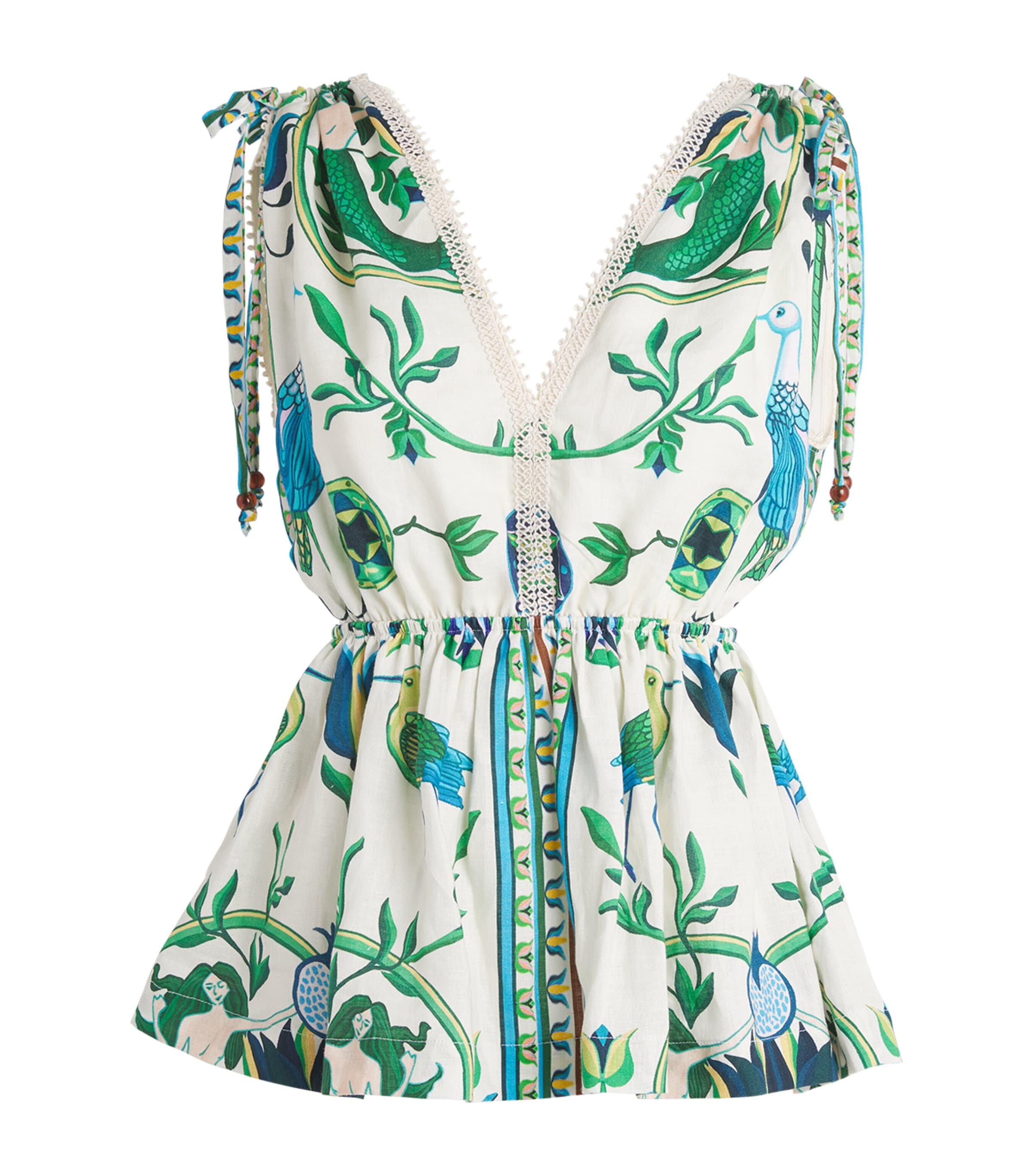 Lug Von Siga Linen Printed Viktoria Top
