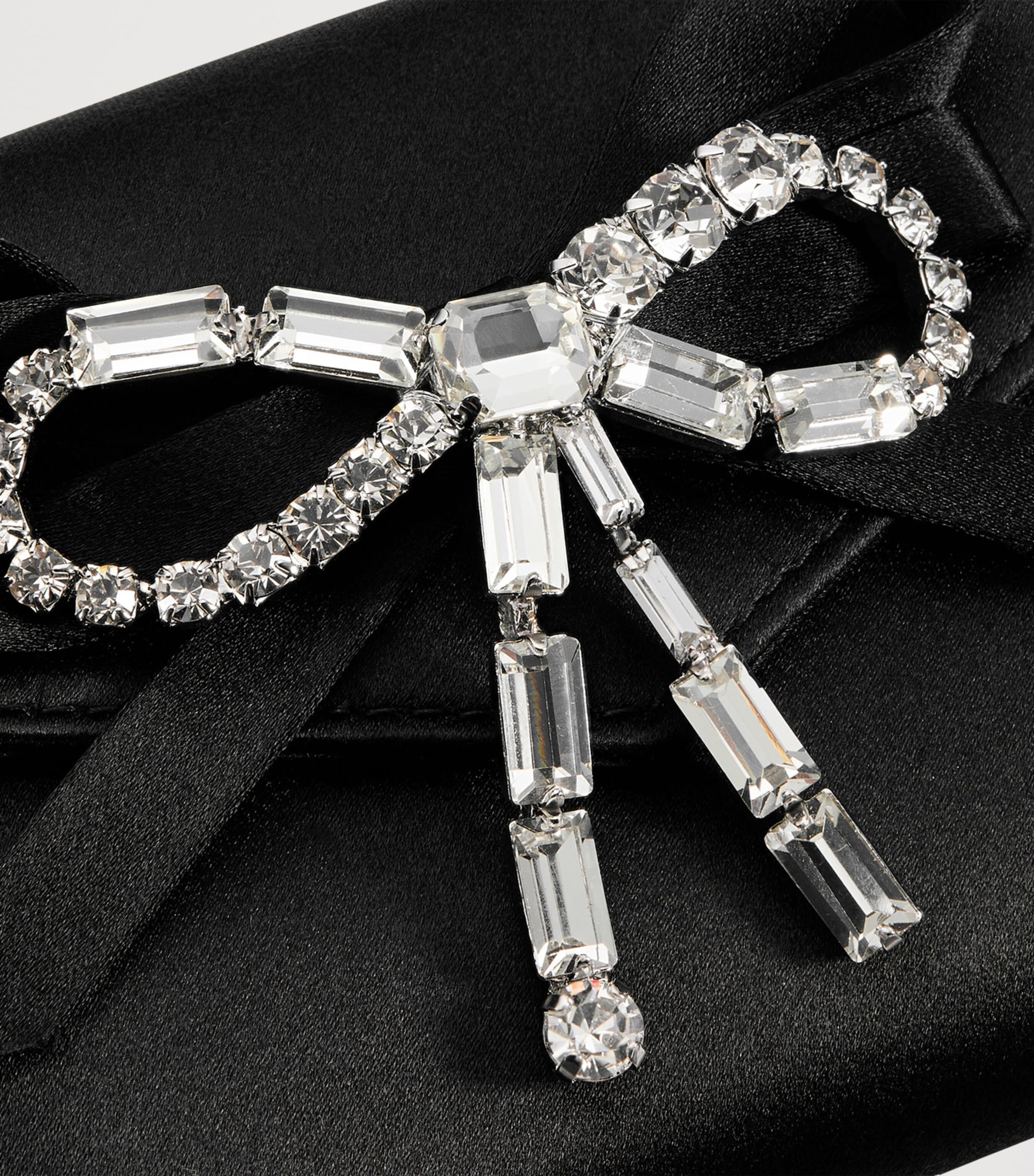 Soft Satin Chain Card Holder BLACK/SILVER Image 5