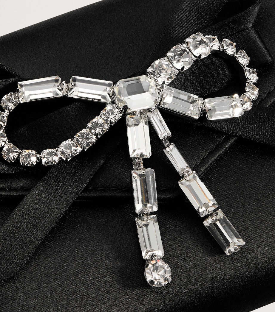 Soft Satin Chain Card Holder BLACK/SILVER Image 5