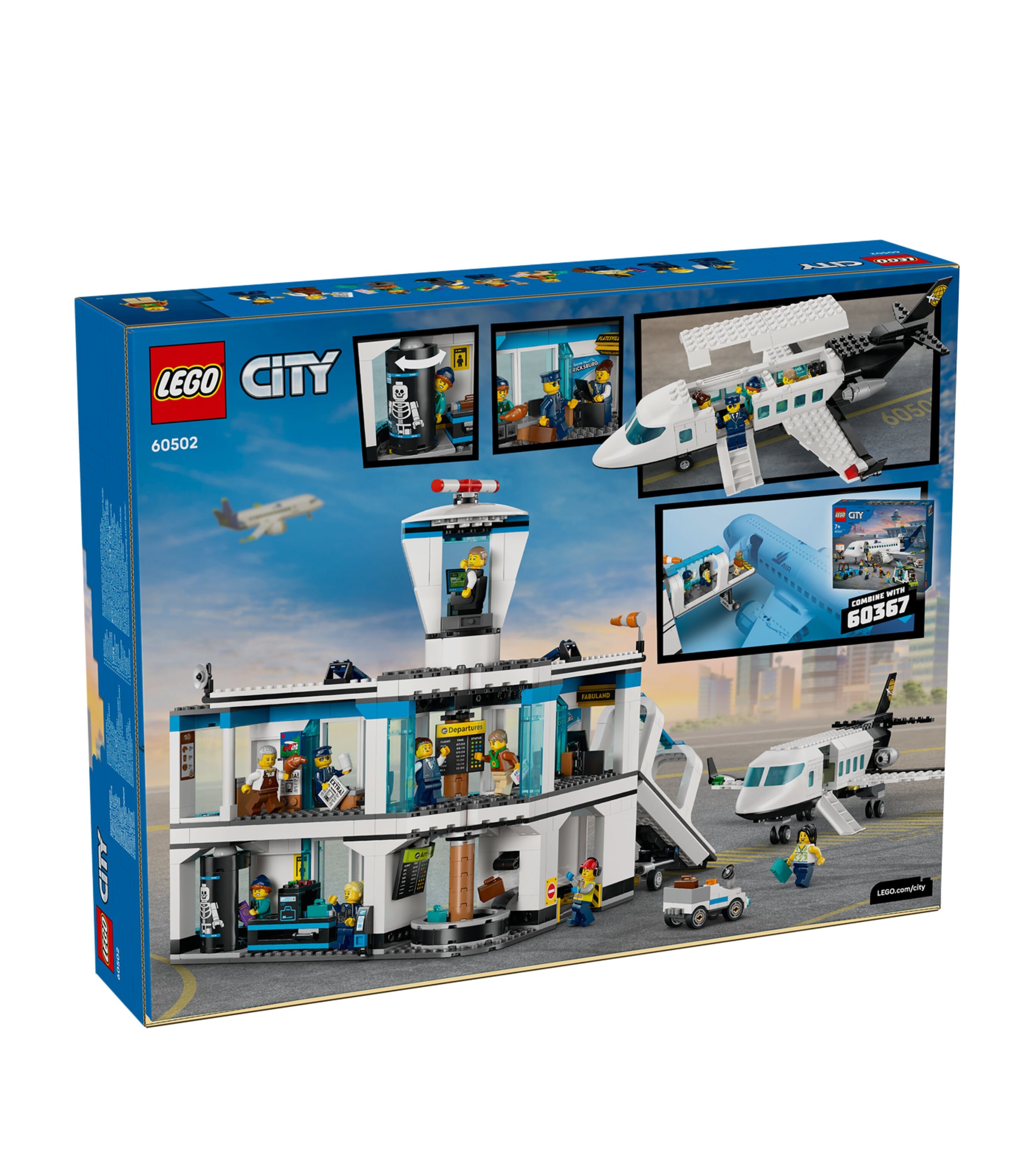 LEGO City Airport with Airplane Toy Model Kit 60502 MULTI Image 2