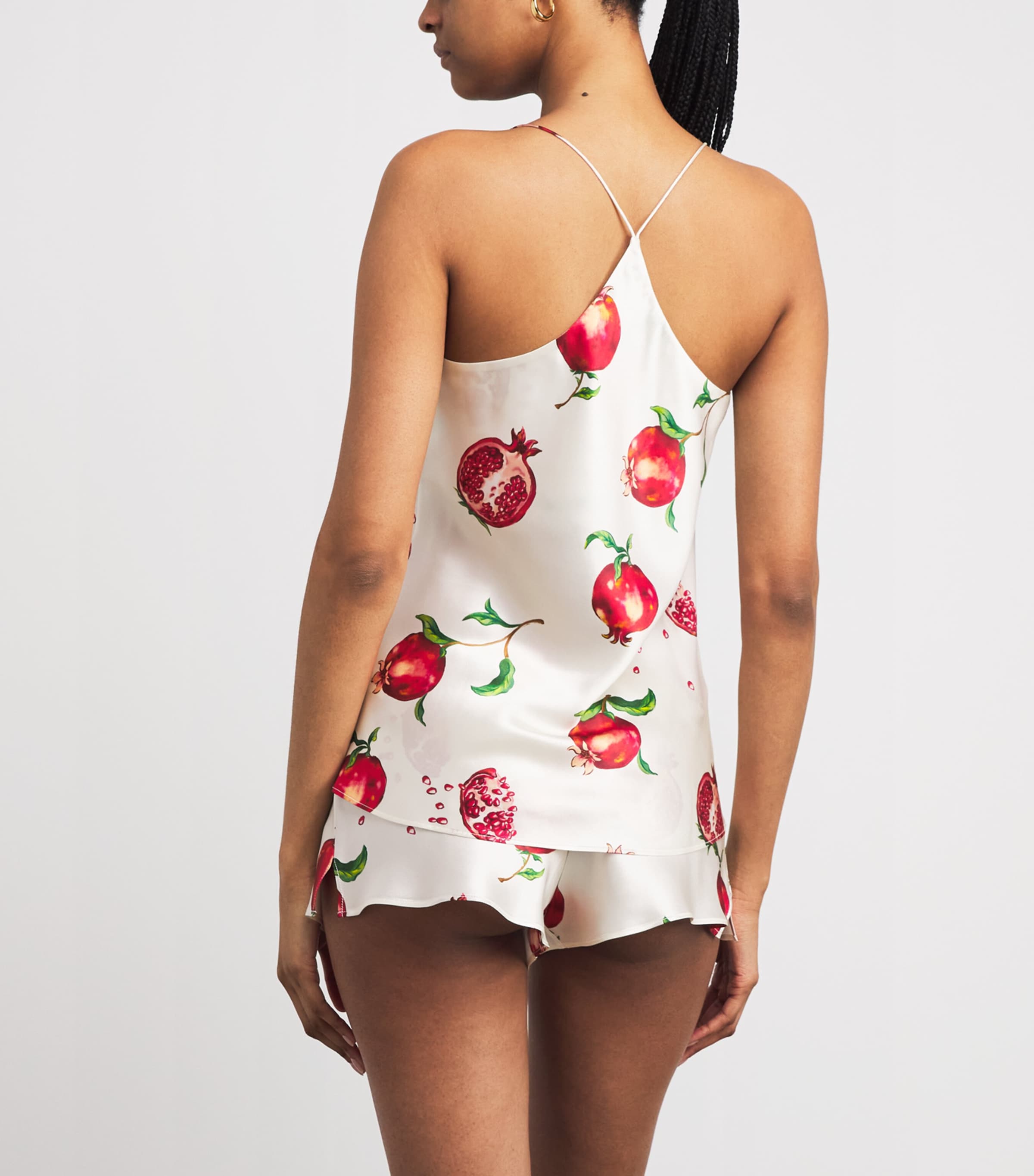 Olivia von Halle Womens Silk Pomegranate Bella Pyjama Set Allegra Image 4