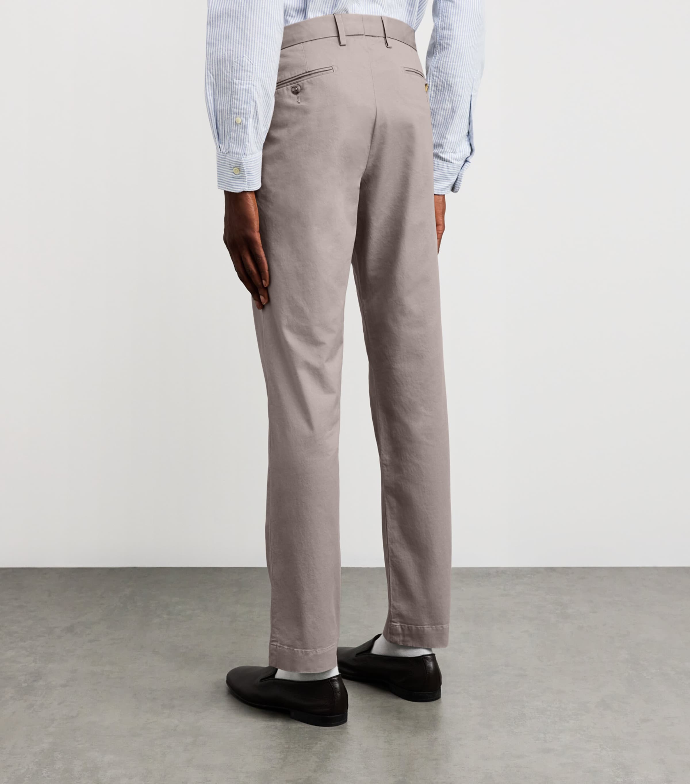 Polo Ralph Lauren Mens Stretch-Cotton Slim Chinos Grey Image 4