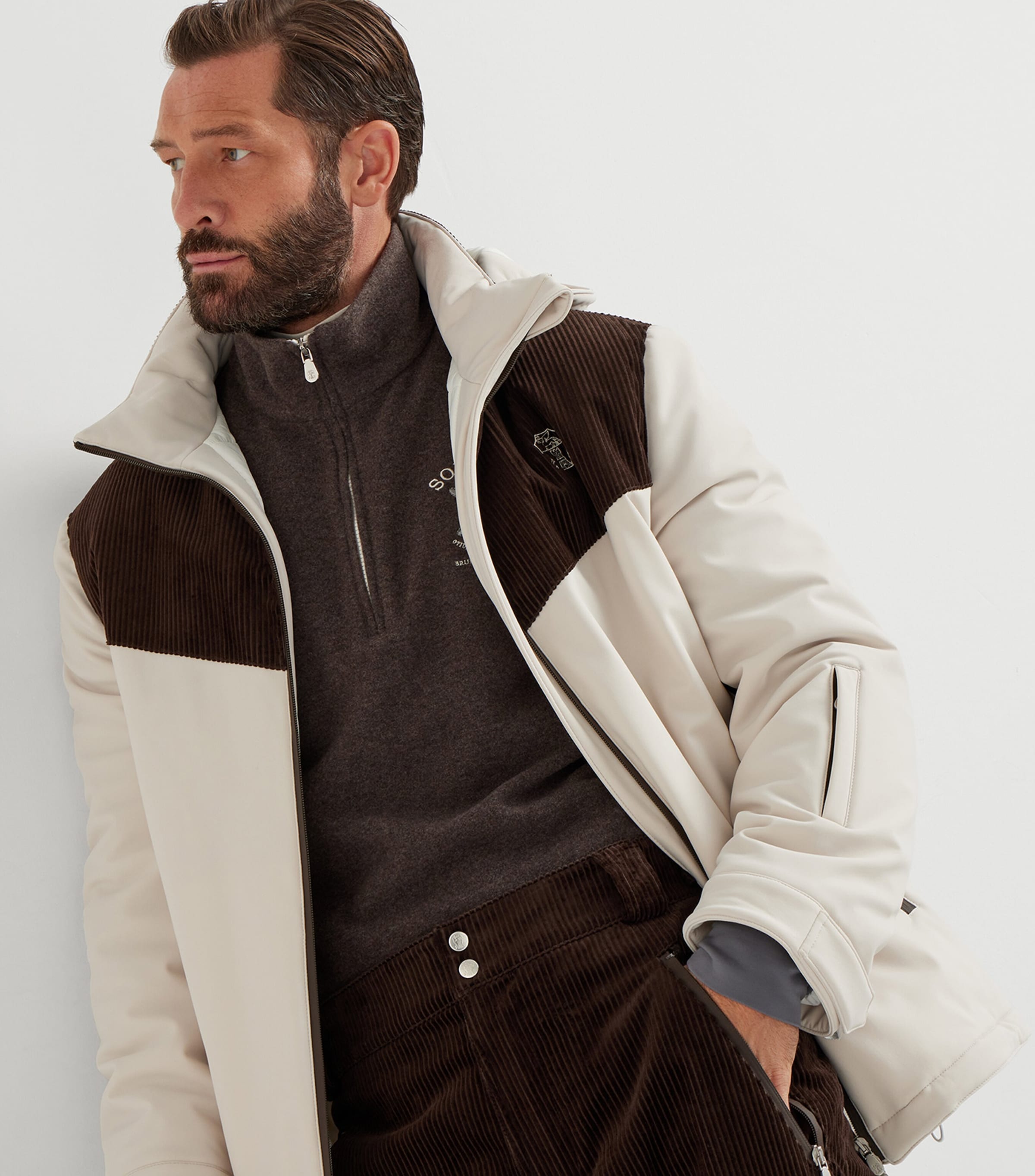 Brunello Cucinelli Brown Corduroy-Detail Mountain Jacket | Harrods US