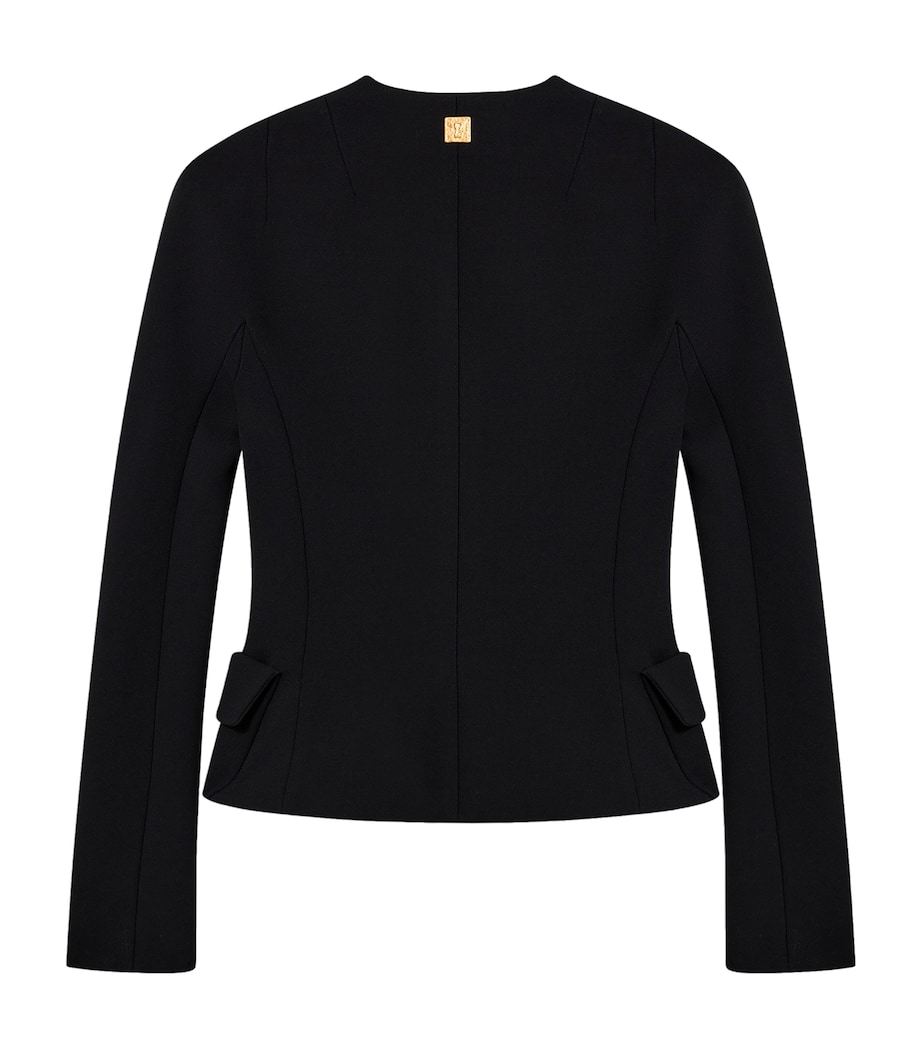 Stretch-Virgin Wool Blazer 999BLACK Image 2