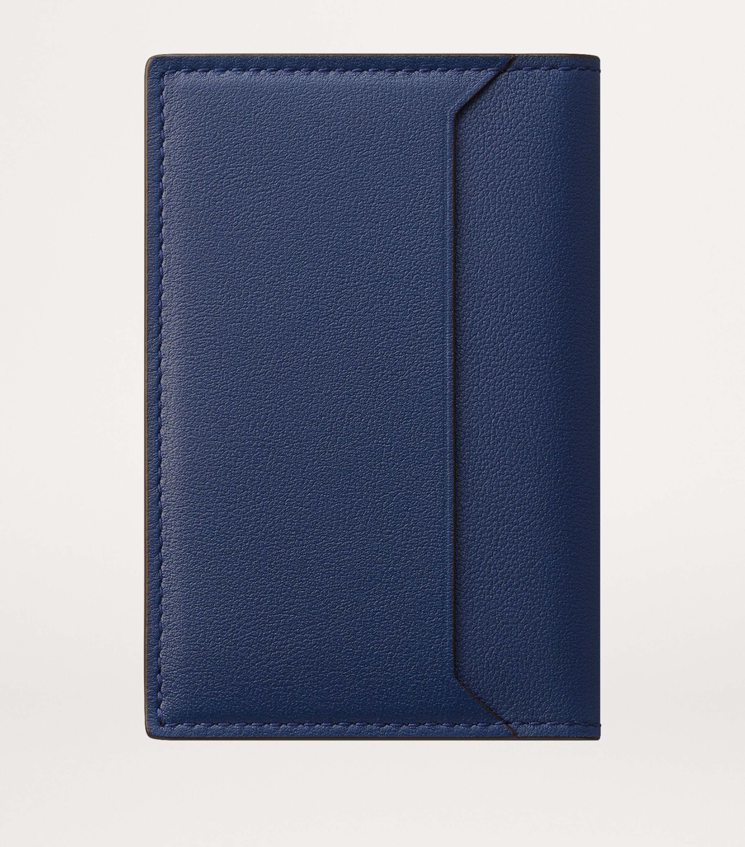 Leather Must de Cartier XL Logo Bifold Card Holder BLUE Image 2