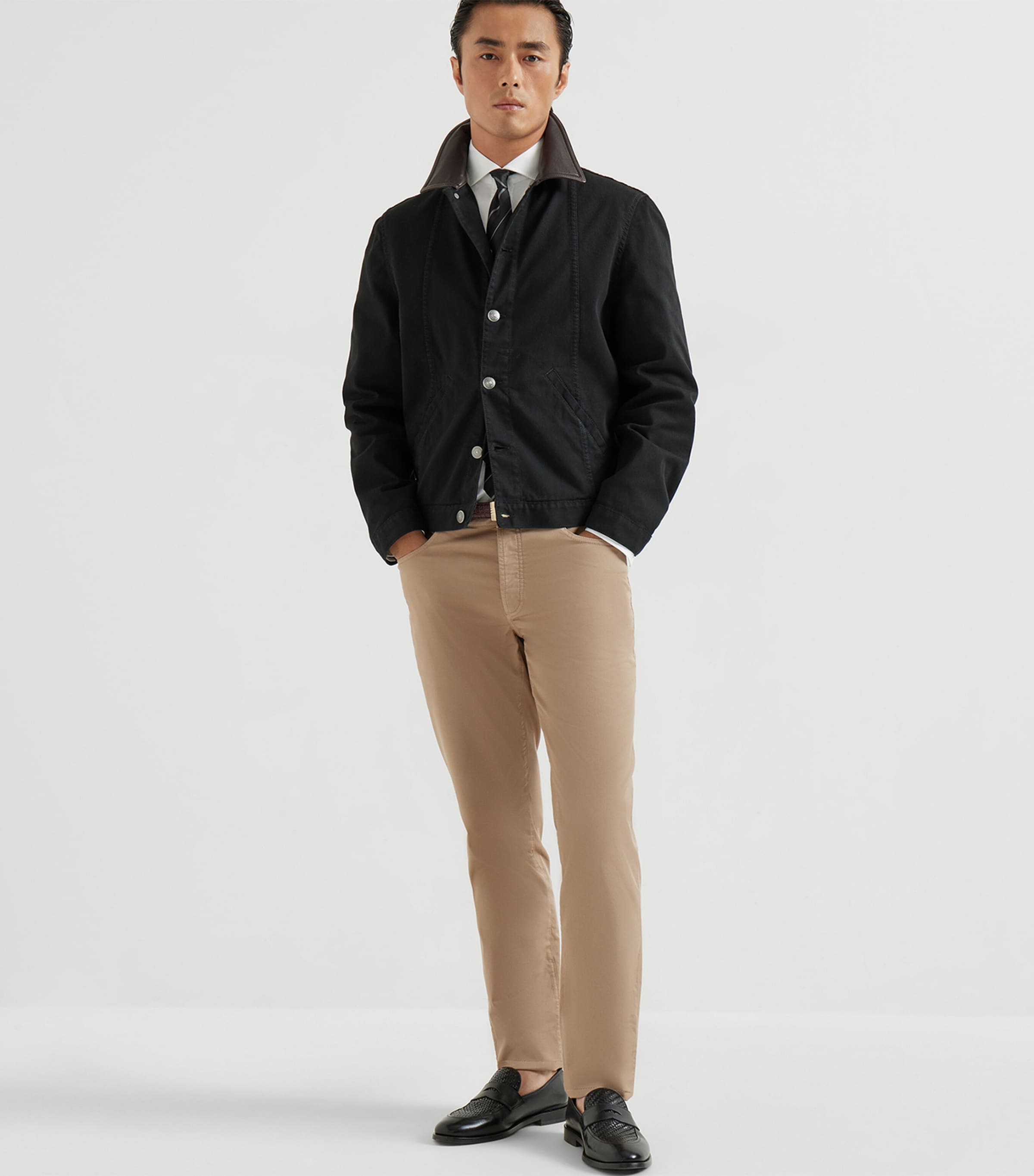 Brunello Cucinelli Mens Cotton Slim Shirt Image 2