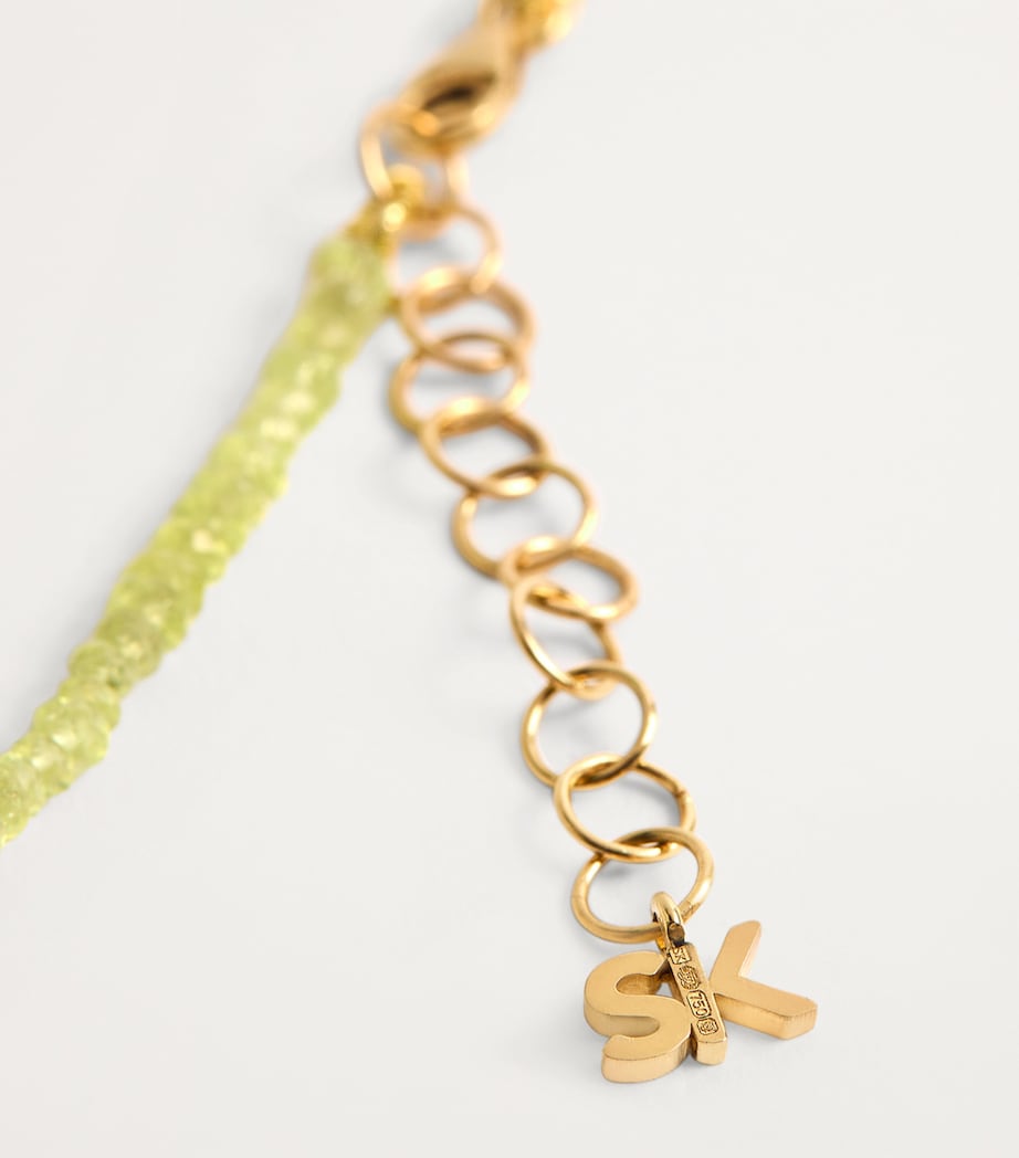 Suzanne Kalan Yellow Gold, Diamond and Chrysoberyl Infinite Beaded Necklace Yg/cr/wd Image 5