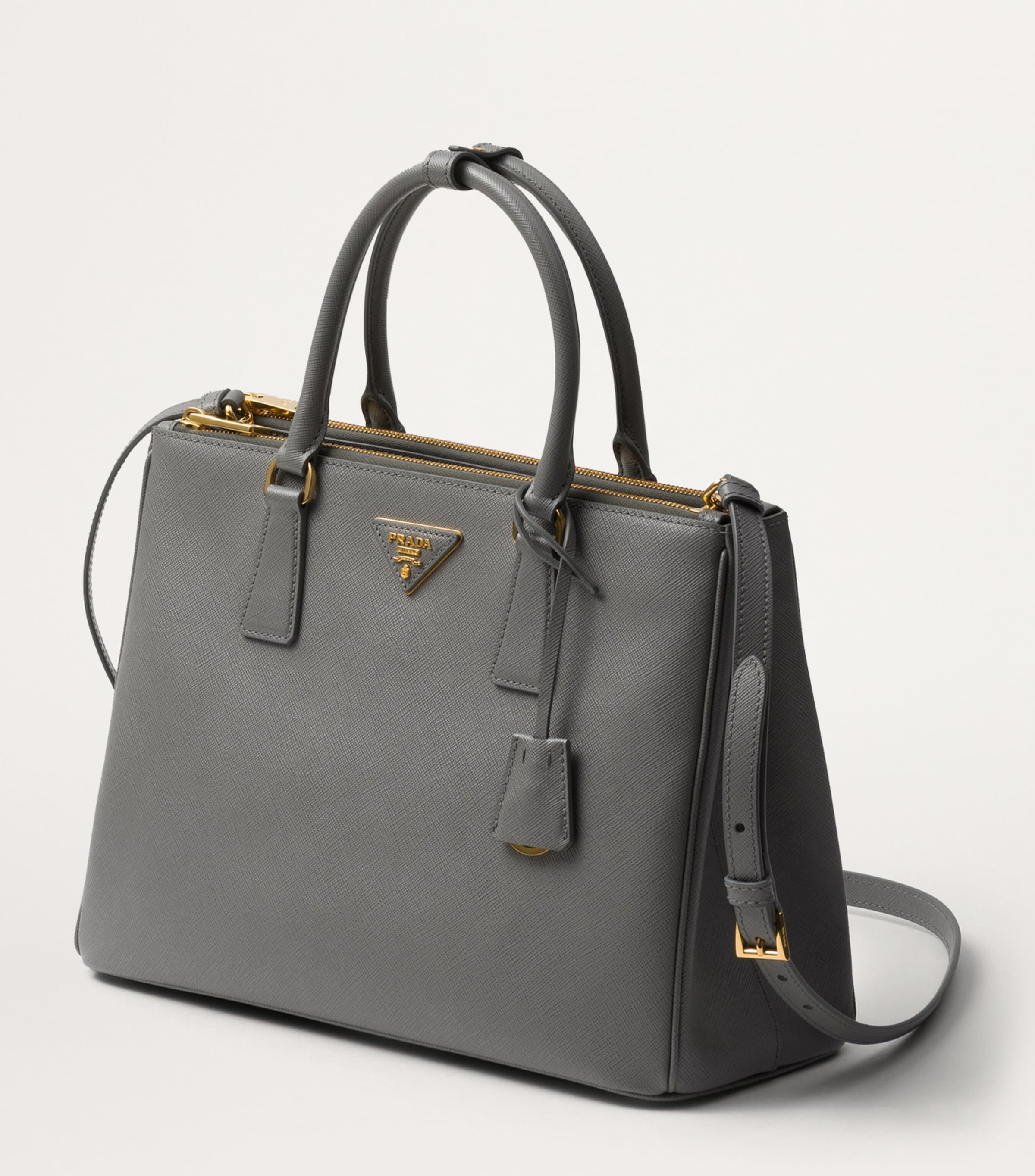 Large Saffiano Leather Galleria Top-Handle Bag F0480 Image 3