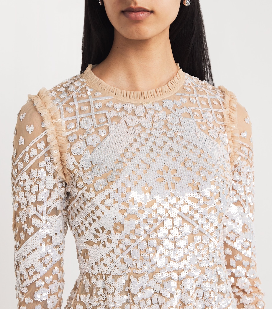 Aurora Mini Dress BUTTERSCOTCH/ CREAM Image 6