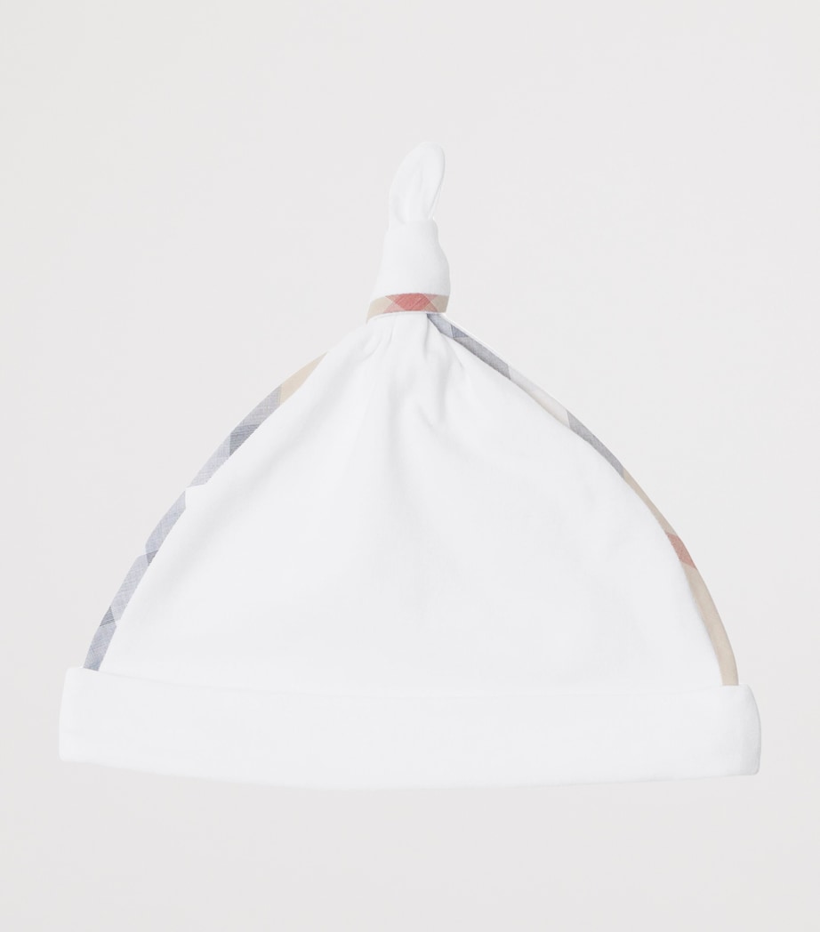 Cotton All-In-One, Hat and Bib Gift Set (1-18 Months) WHITE Image 7