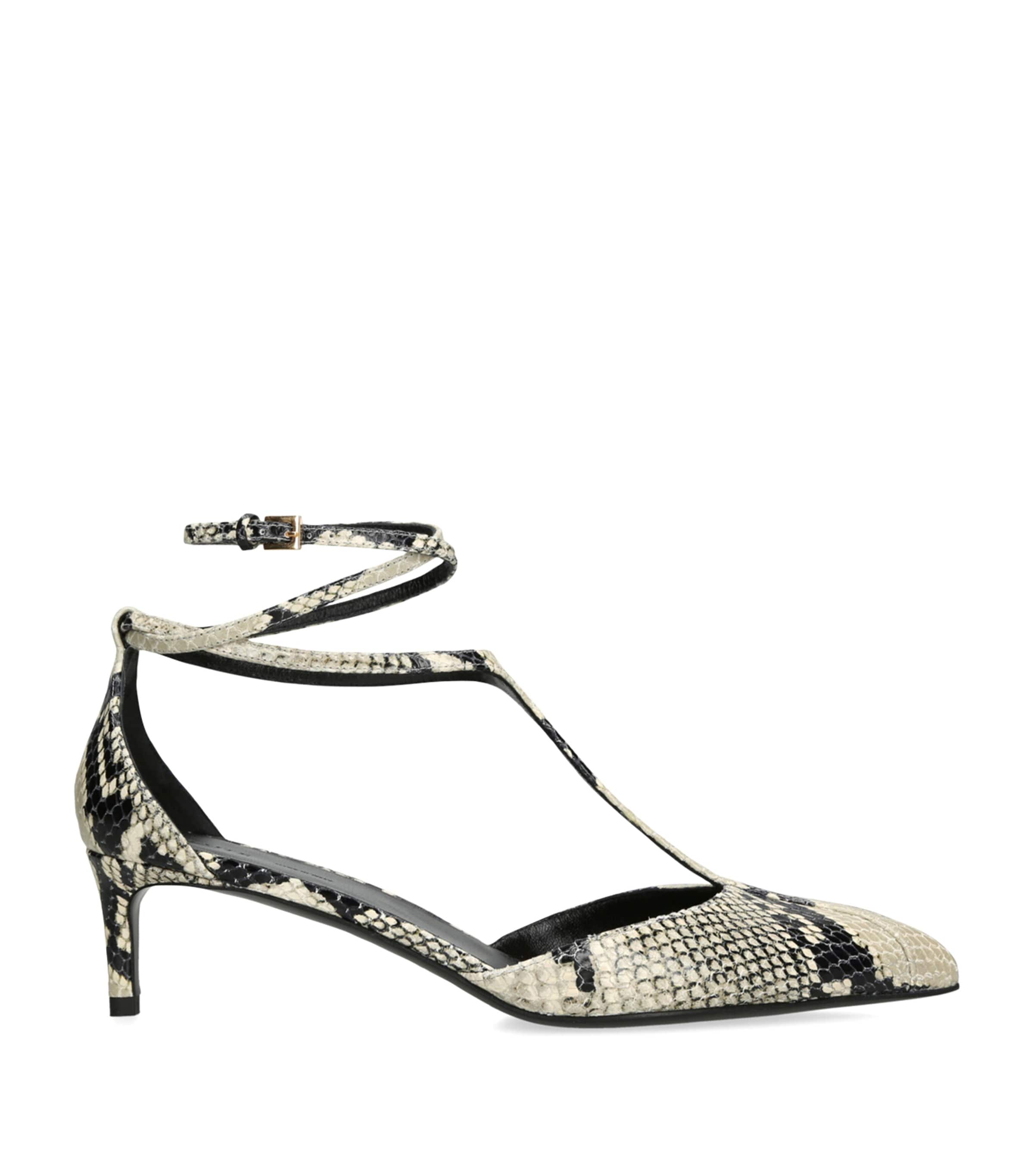 Python-Embossed Leather Mia Pumps 45 GREY/P.CMB Image 1