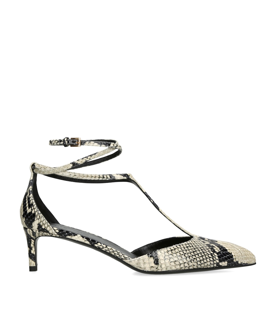 Python-Embossed Leather Mia Pumps 45 GREY/P.CMB Image 1