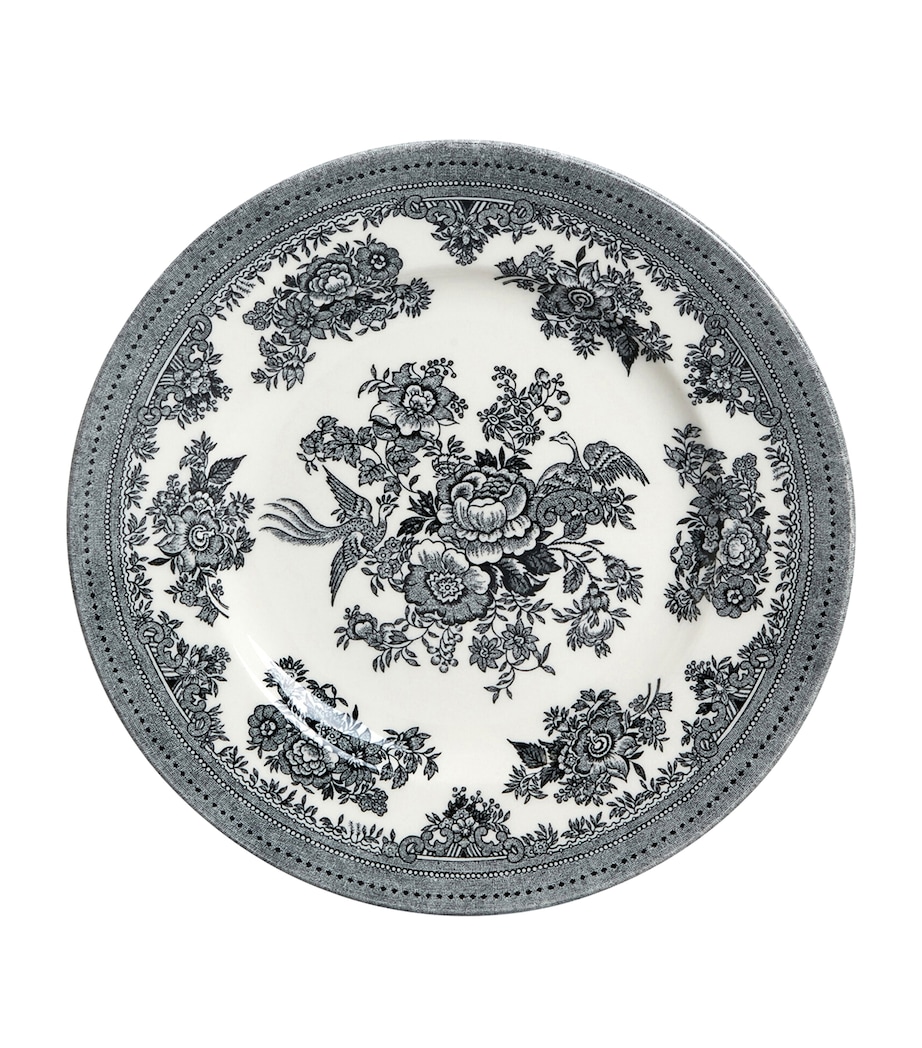 Set of 4 Asiatic Pheasants Plates (17.5cm) BLACK & WHITE Image 1