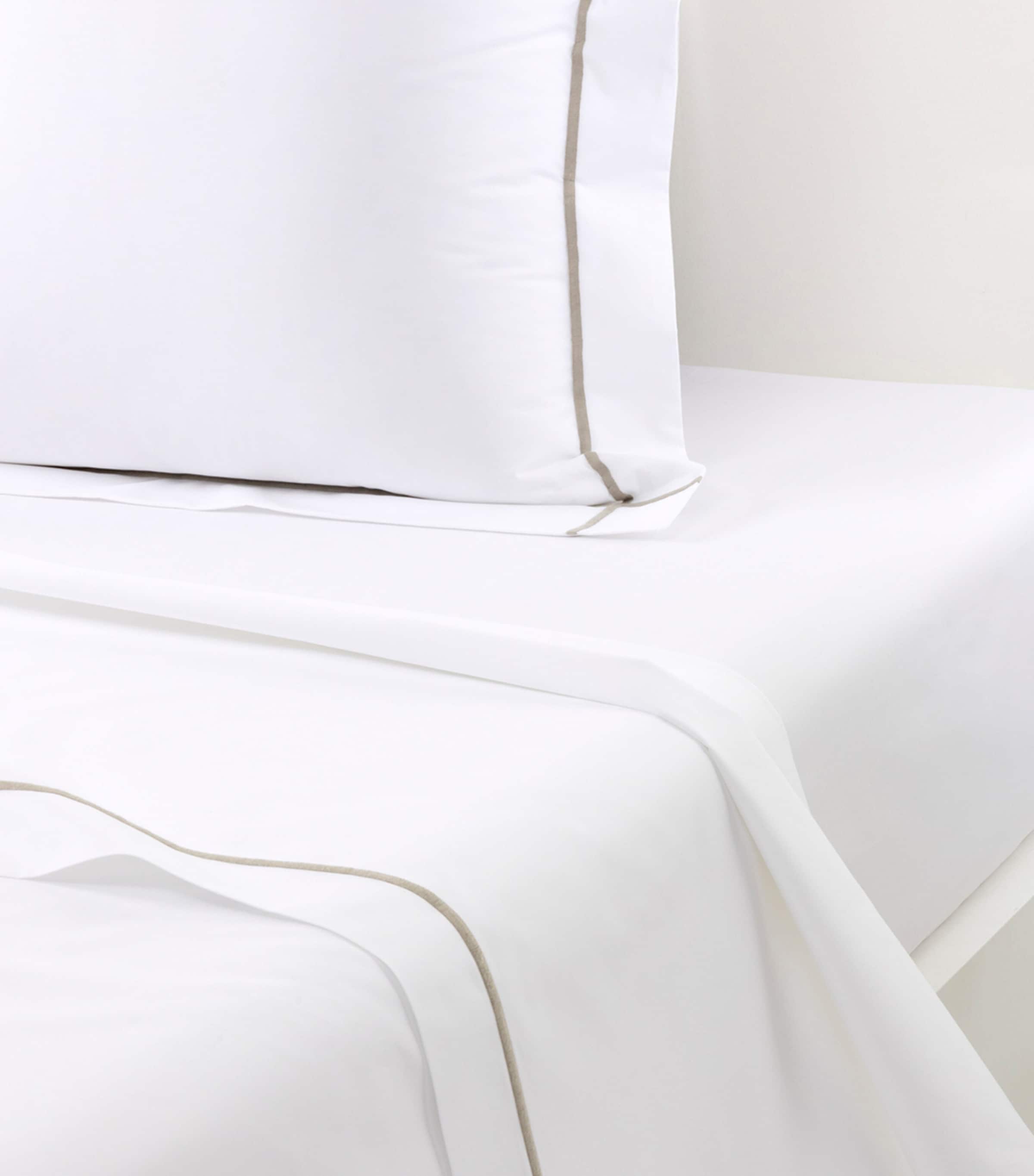 Yves Delorme Athena Kaki Double Flat Sheet (240cm x 295cm) Kaki Image 2