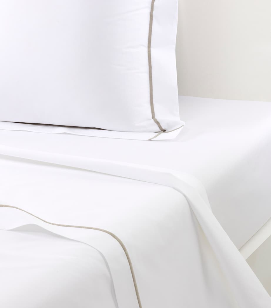 Yves Delorme Athena Kaki Double Flat Sheet (240cm x 295cm) Kaki Image 2