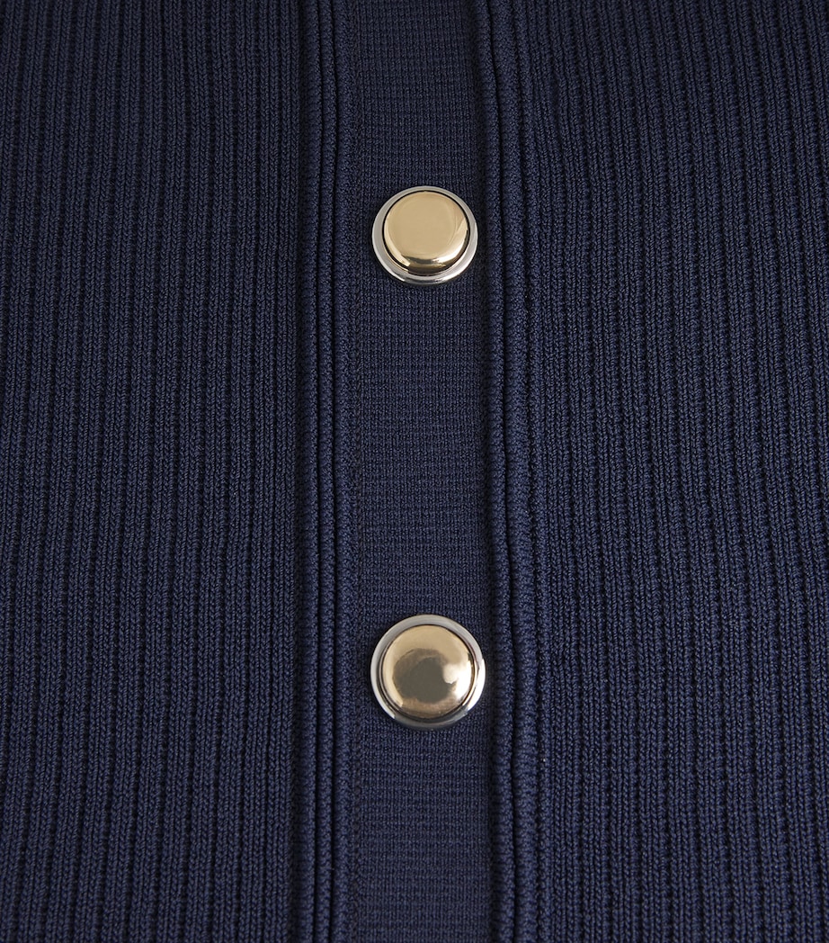 Rib-Knit Mini Skirt NAVY BLUE Image 5