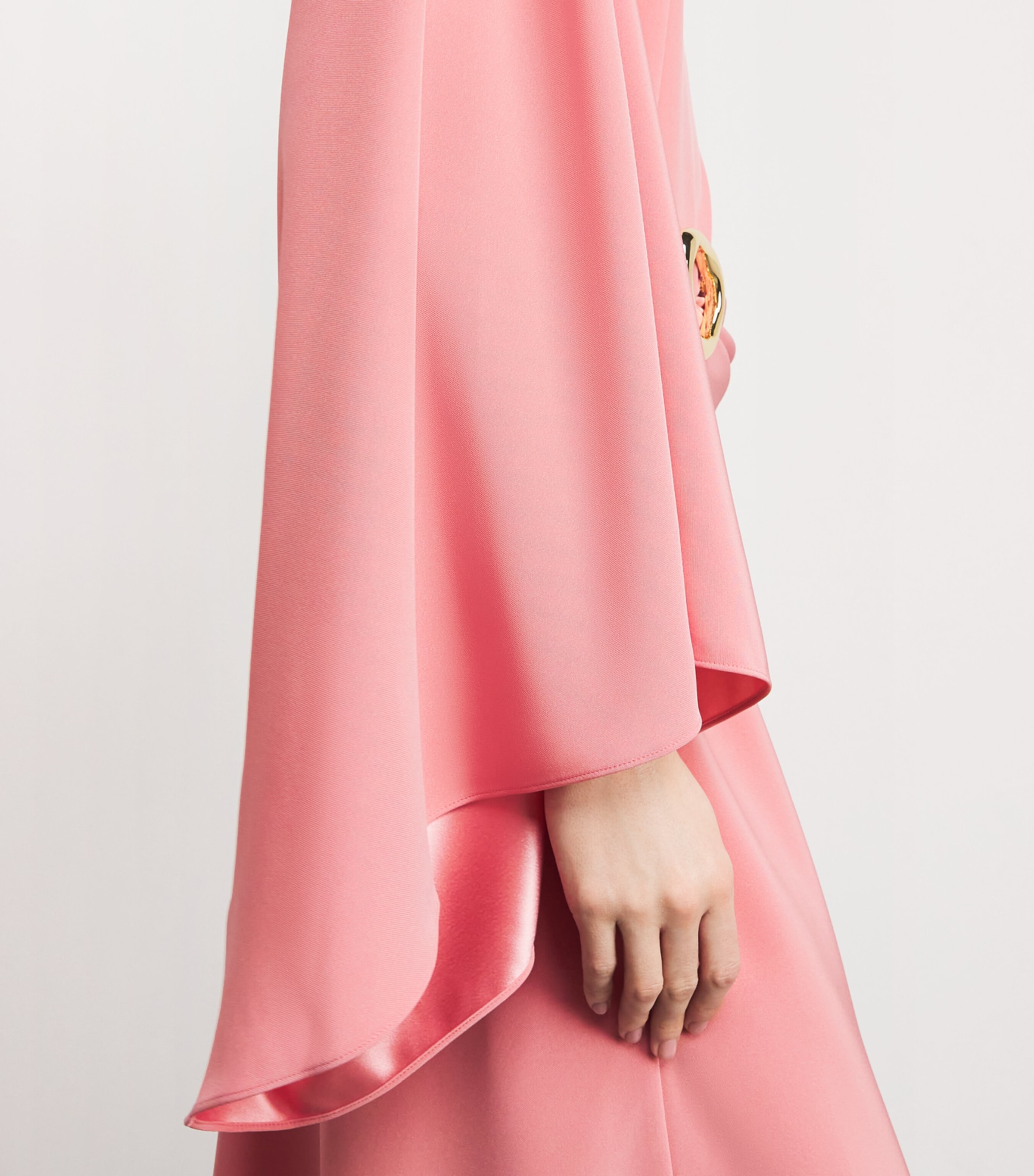 Joseph Womens Satin Gathered Joya Maxi Dress Blush Image 6