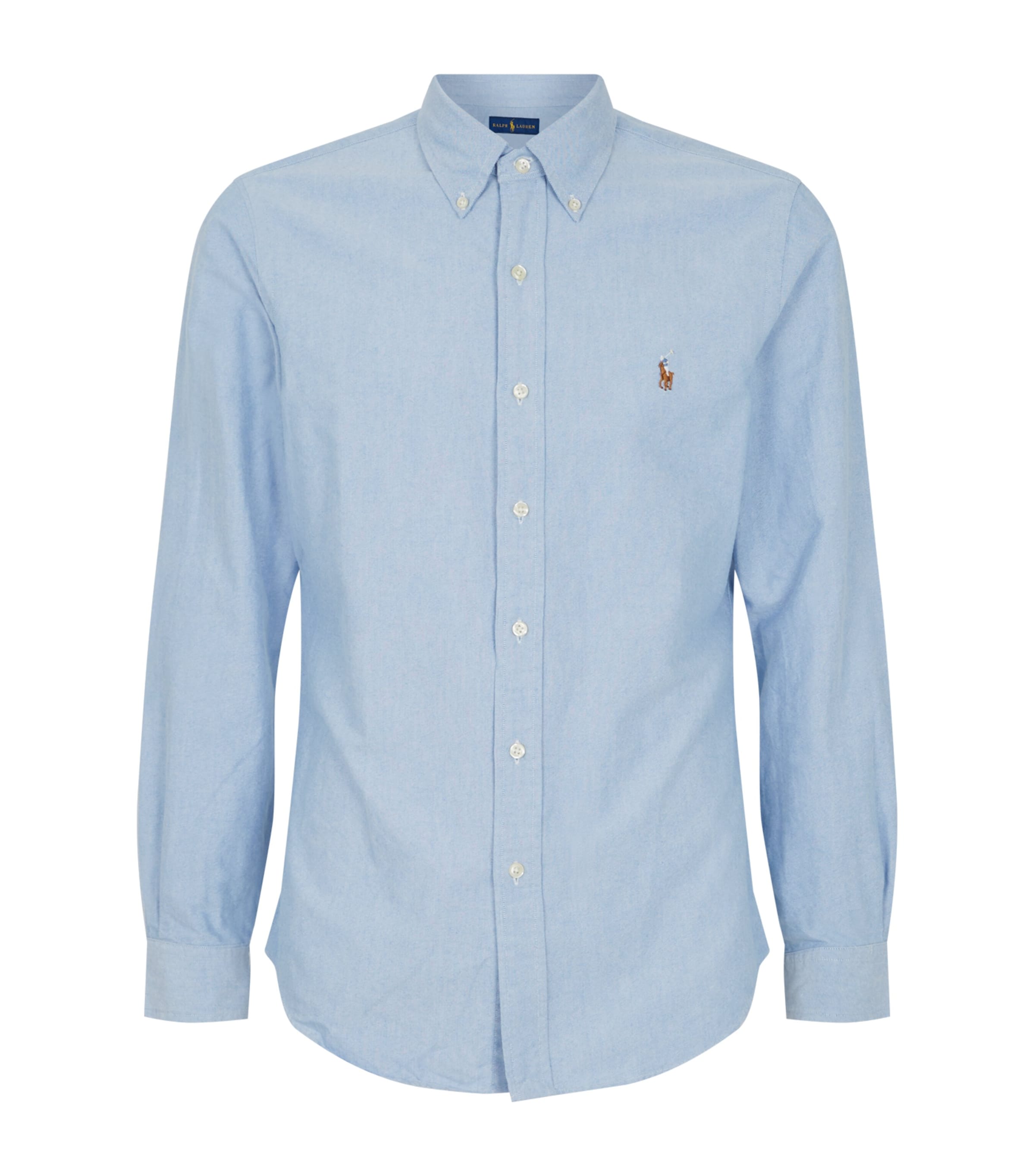 Shop Polo Ralph Lauren Slim Oxford Shirt In Blue