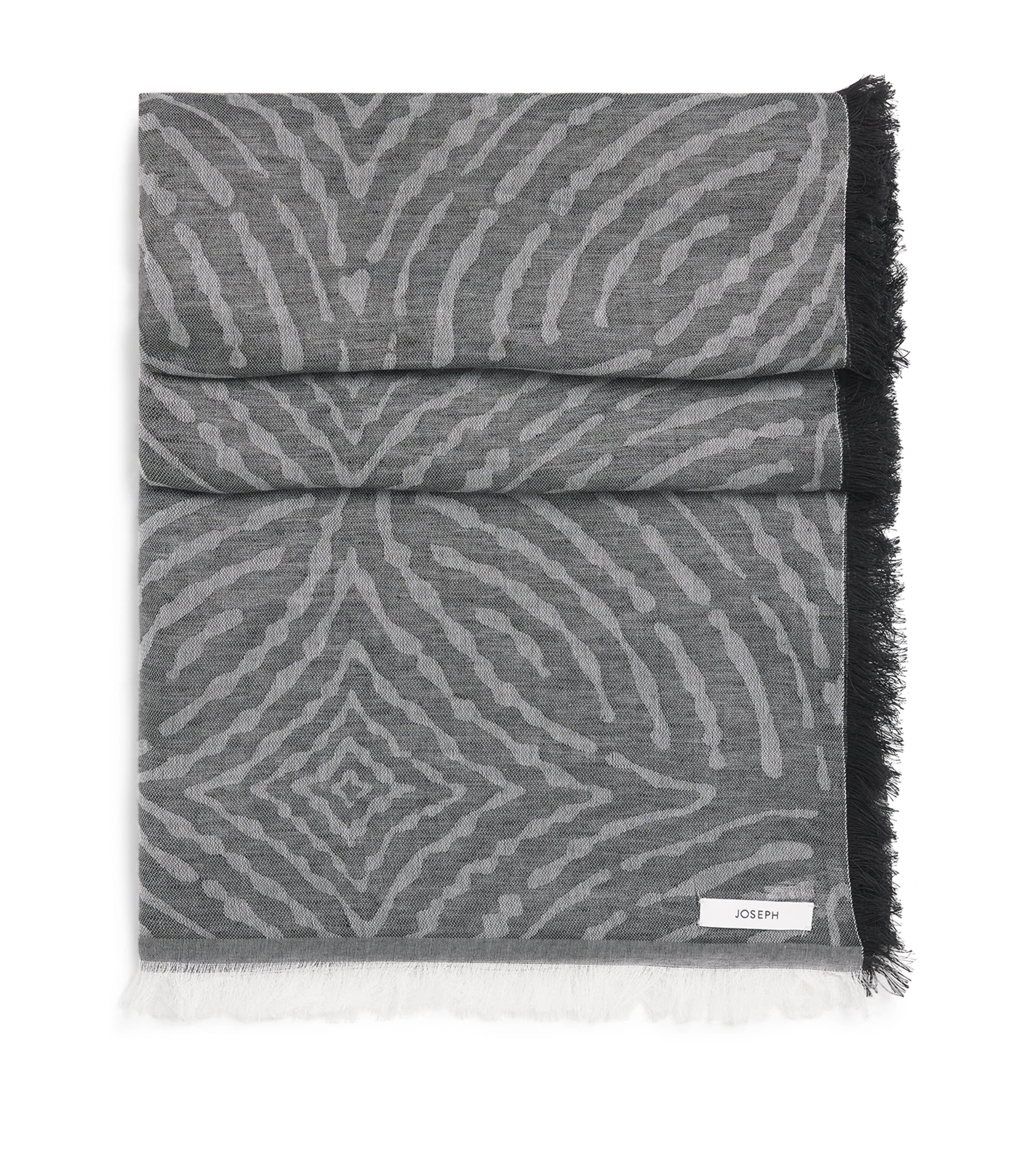 Joseph Linen-Blend Printed Posie Scarf Marble/black Image 1