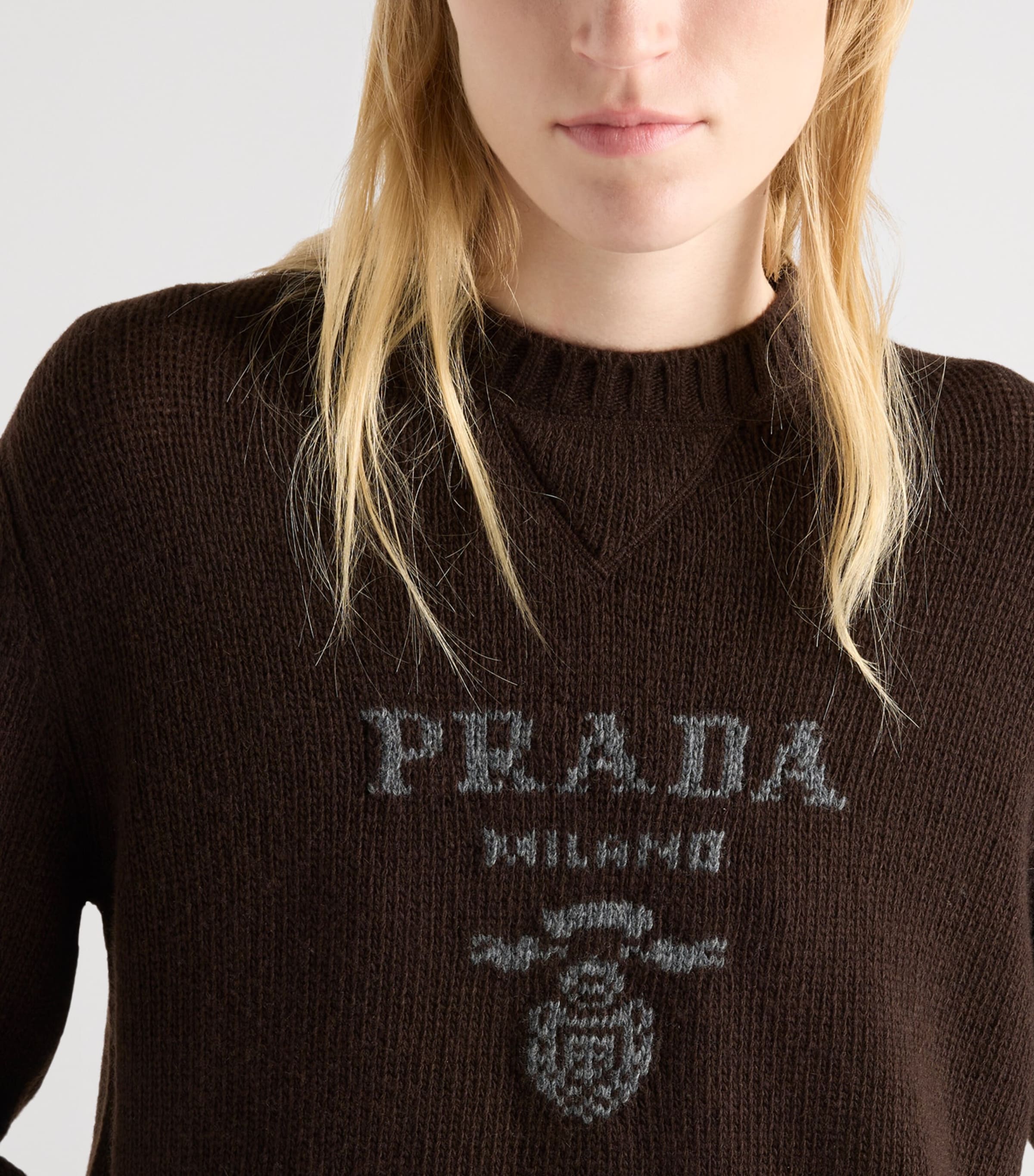 Wool-Cashmere Logo Sweater F0003 Image 4