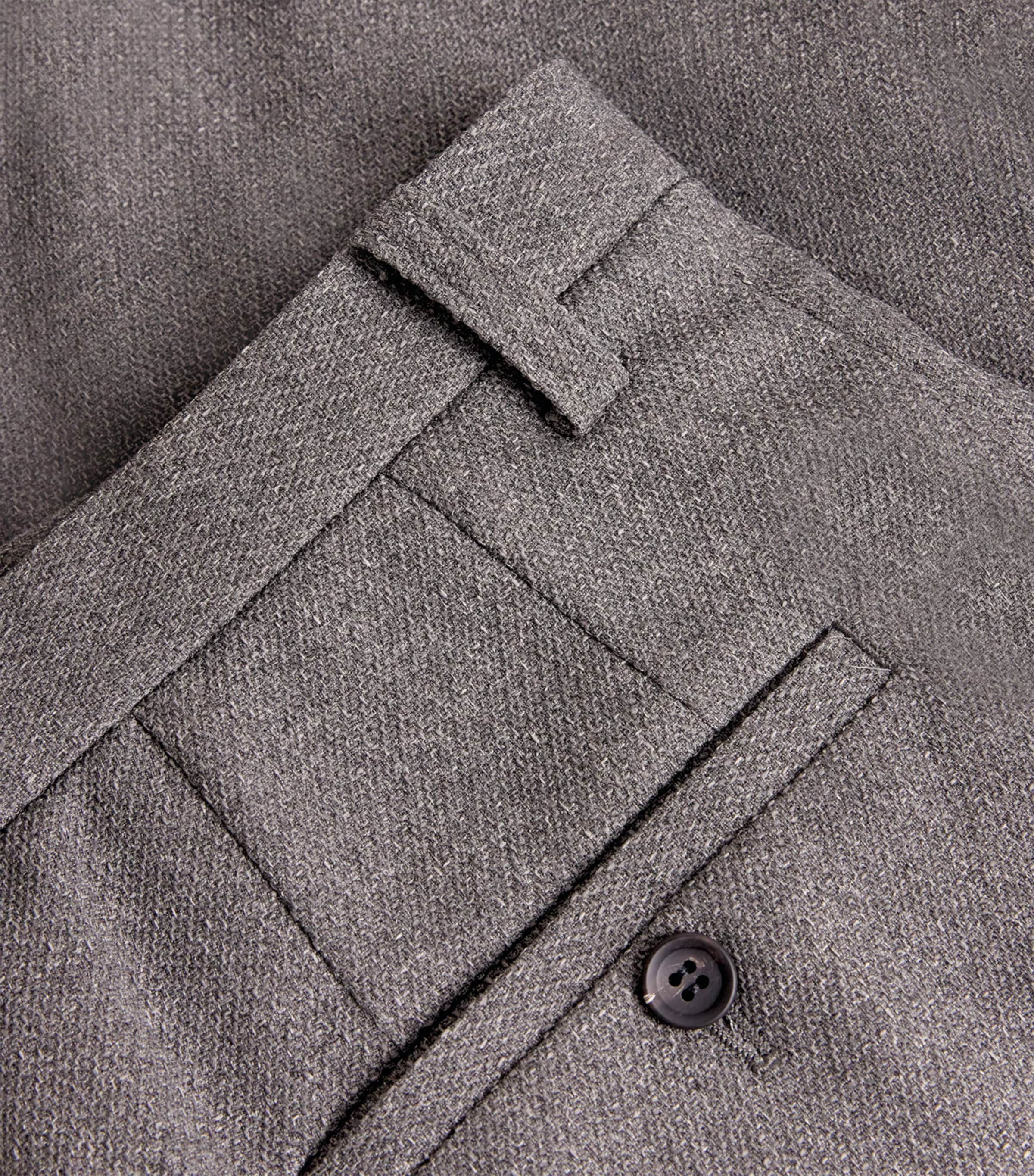 Tweed Pleated Trousers 12-GRAY Image 5