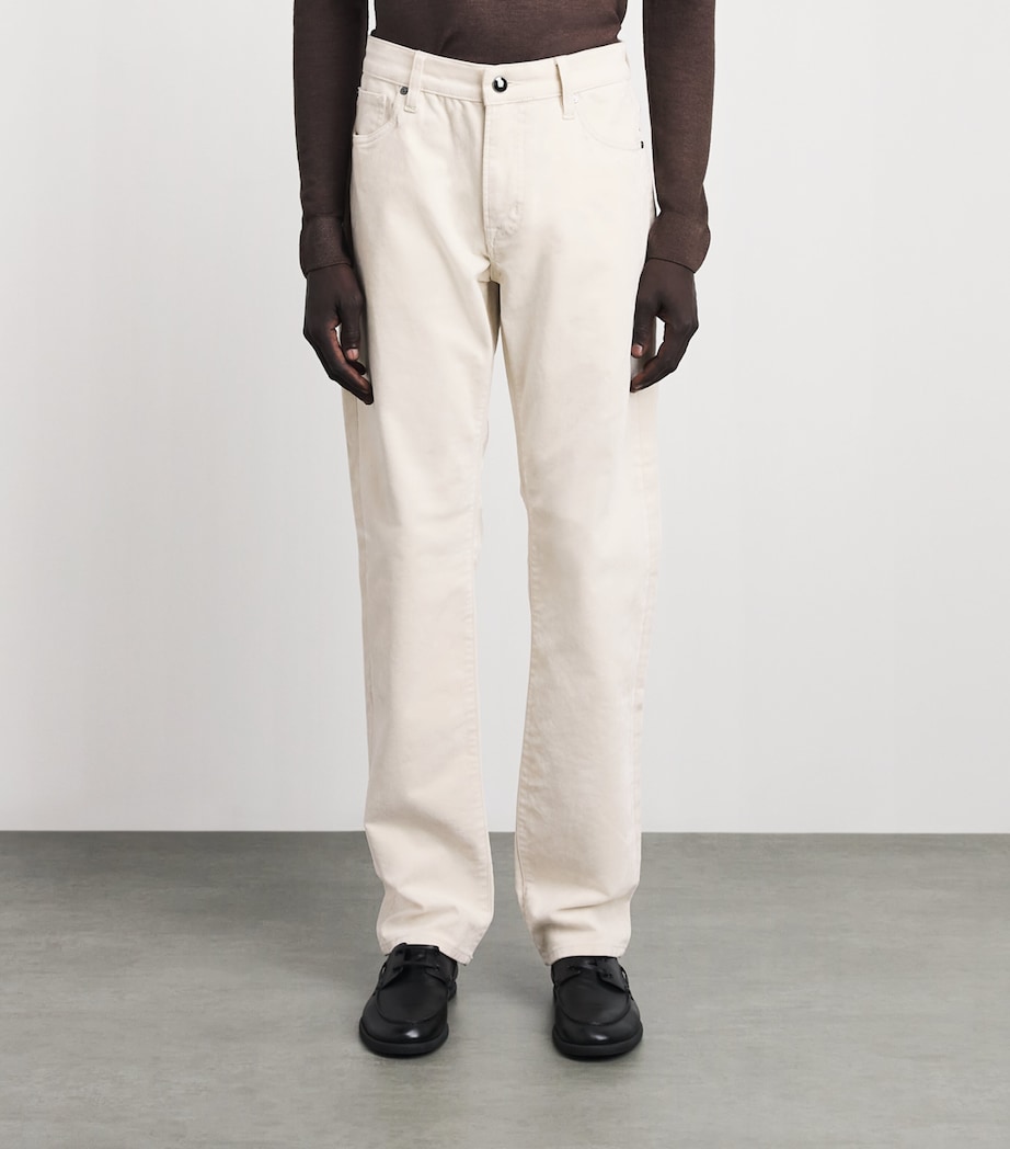 Pal Zileri Mens Straight Jeans Natural Image 4