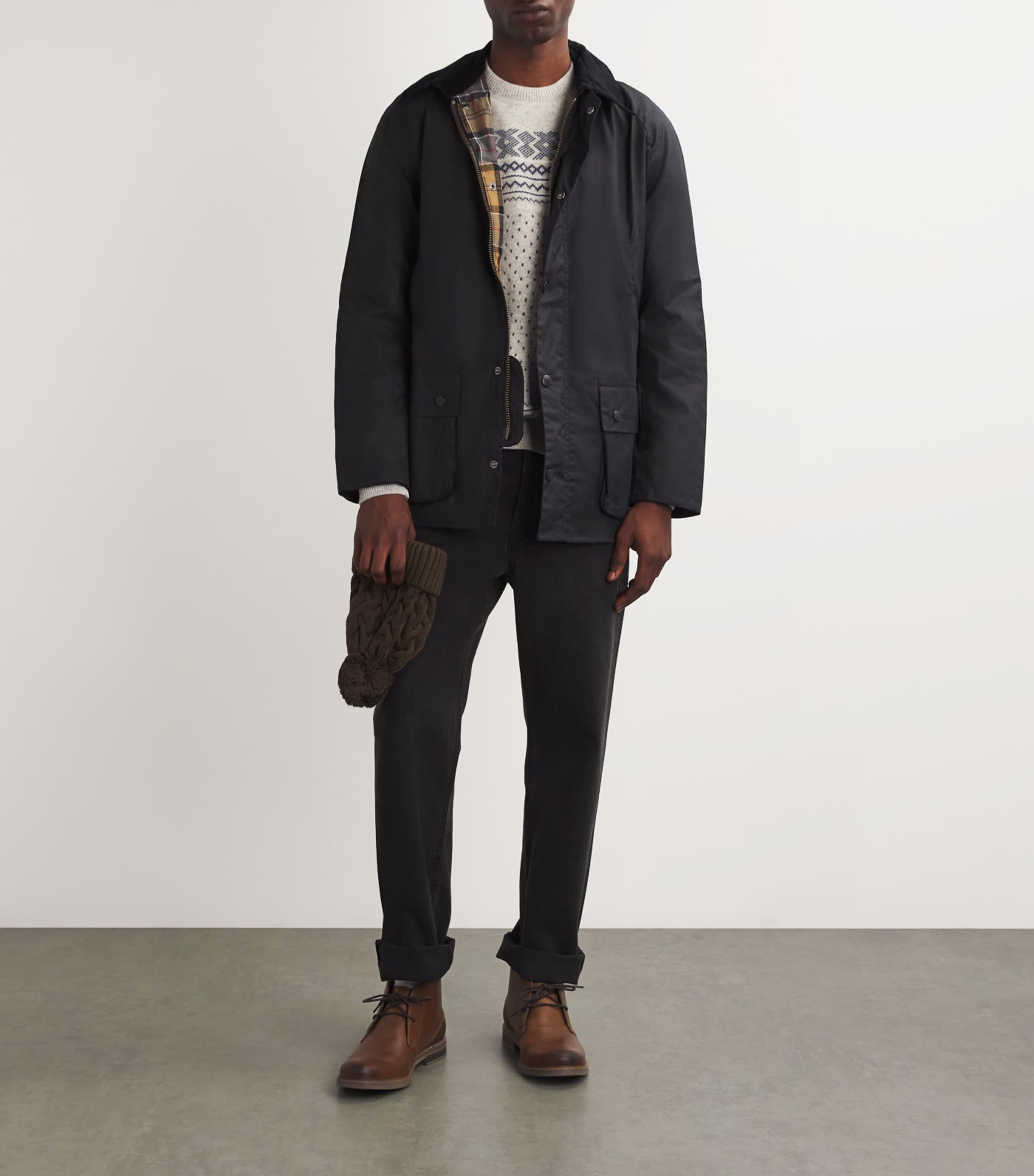 Wool Fair Isle Sweater LIGHT GREY Image 2