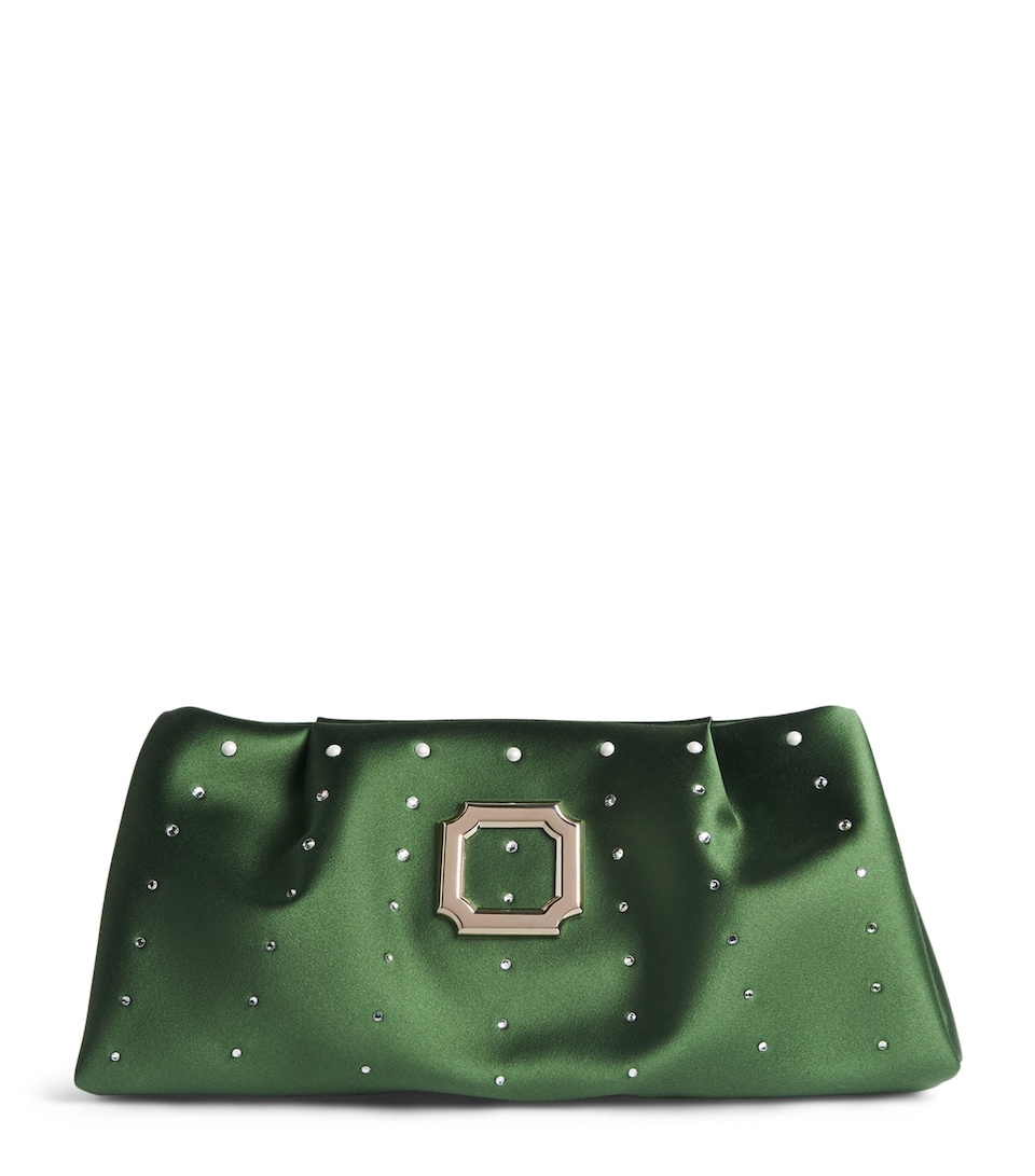 Satin Embellished Vittoria Clutch Bag