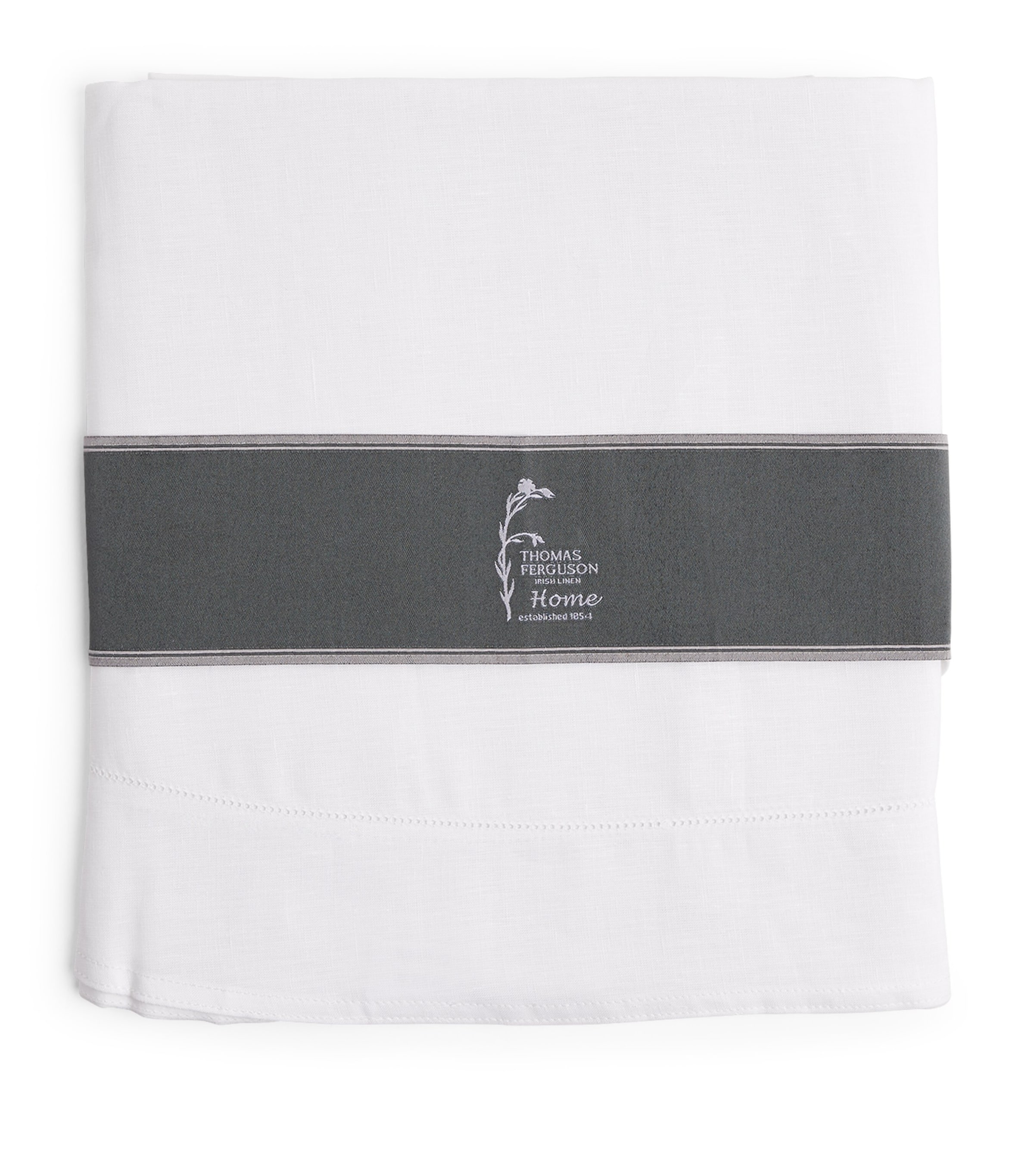 Hemstitch Edge Tablecloth (183cm x 274cm) WHITE Image 3