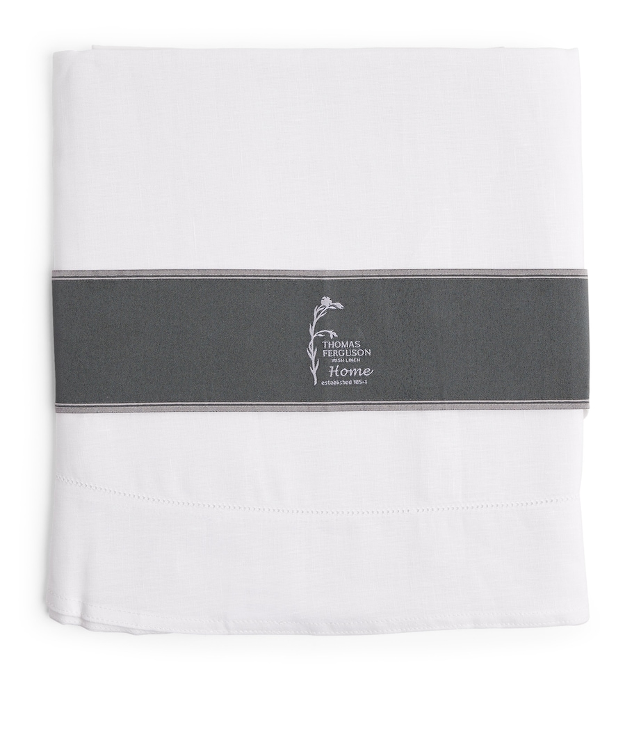 Hemstitch Edge Tablecloth (183cm x 274cm) WHITE Image 3