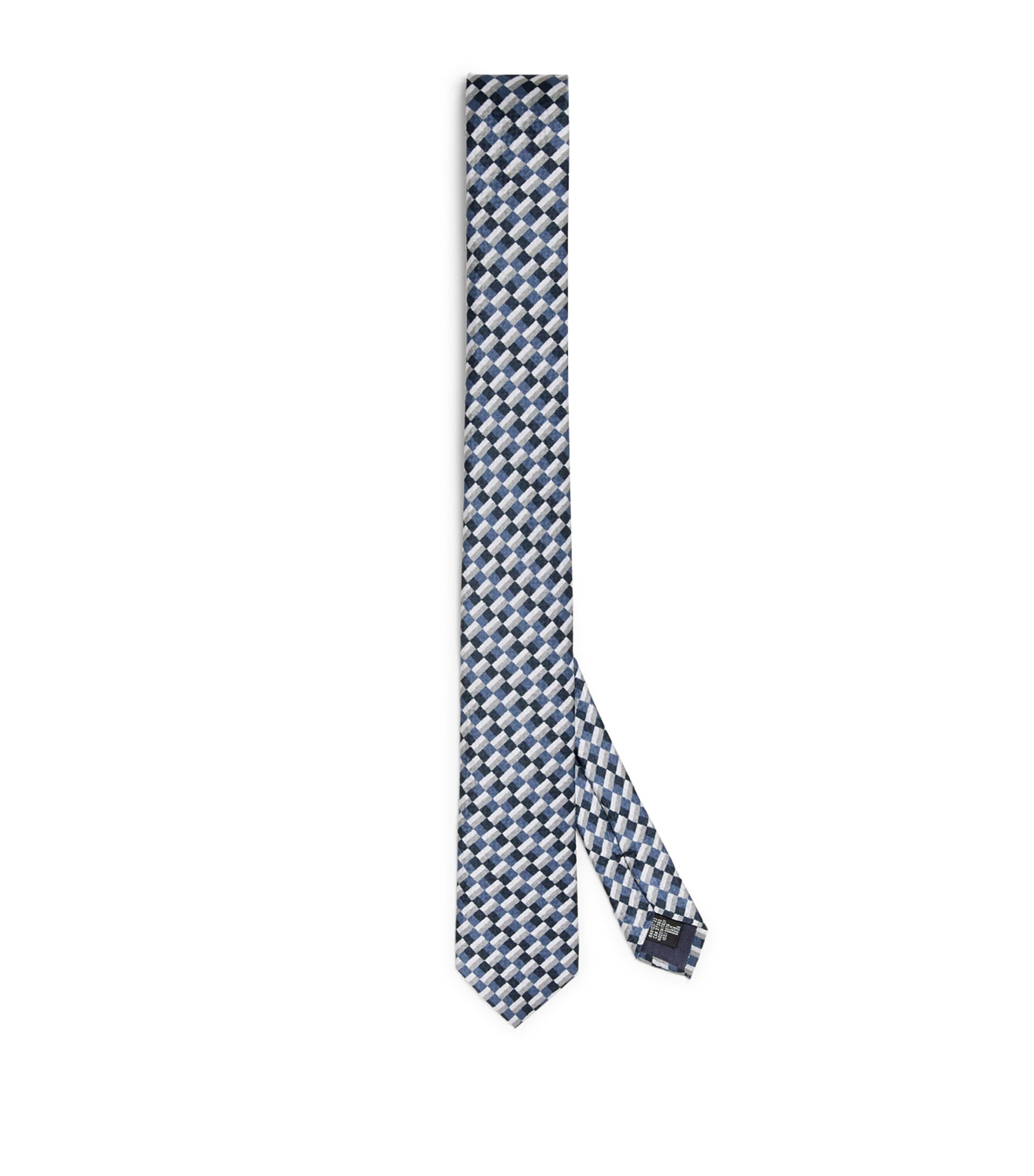 Giorgio Armani Silk Jacquard Tie In Blue