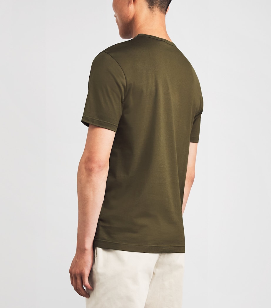 Sunspel Mens Supima Cotton Classic T-Shirt Loden Green Image 5