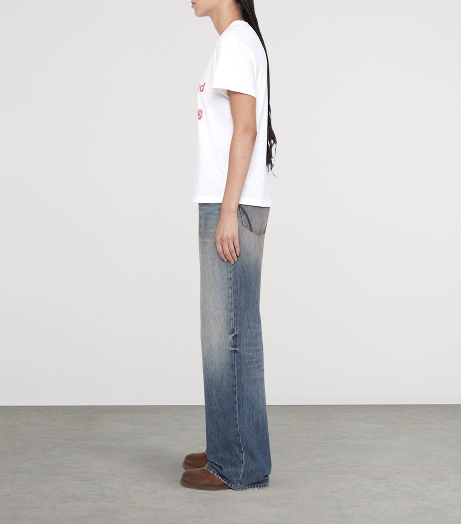 AllSaints Womens Cotton Chippy Addi T-Shirt Optic White Image 5