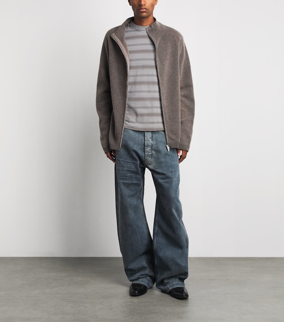 Our Legacy Mens Cotton Stripe Box Long-Sleeve T-Shirt Specture Stripe Image 2