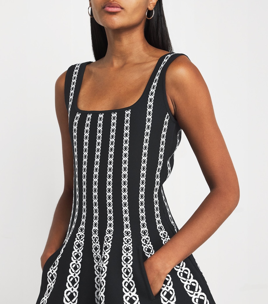 Monogram-Jacquard Mini Dress WHITE / BLACK Image 4