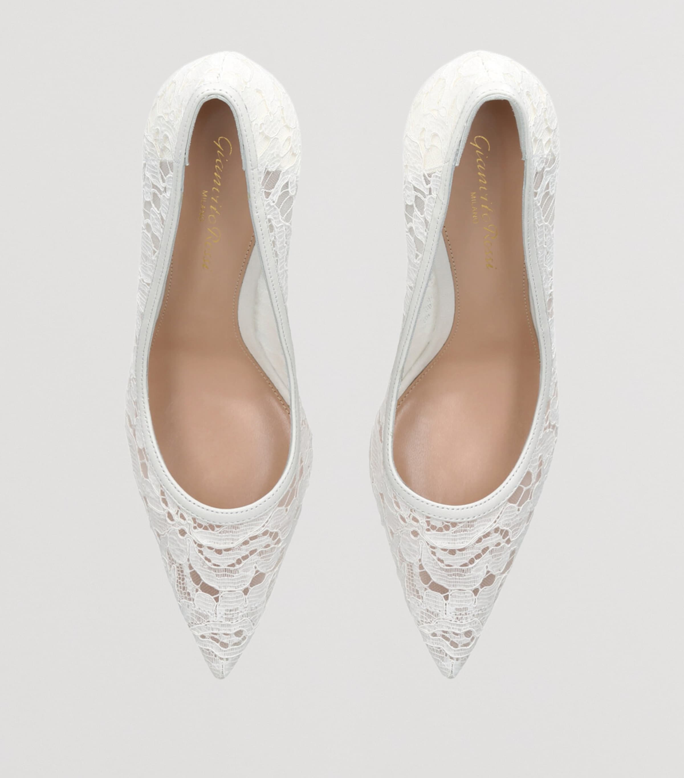 Lace Claudia Pumps 85 WHITE Image 4