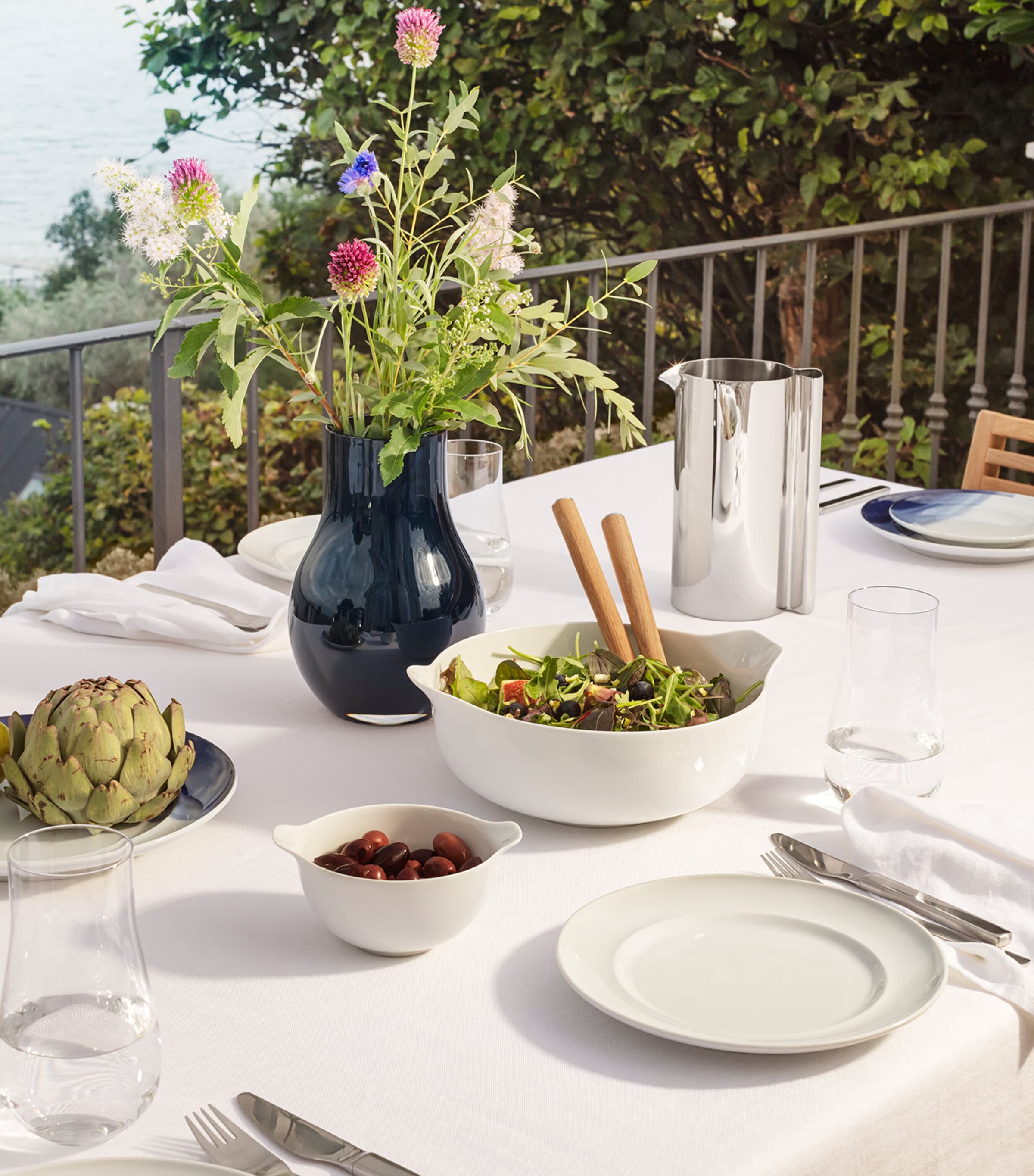 Georg Jensen Large Koppel Serving Bowl (22cm) White Image 2