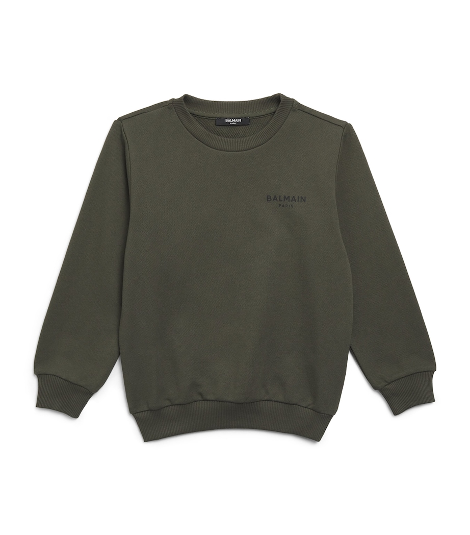 Cotton Logo Sweatshirt (4-14 Years) 762NEKAKI/NERO Image 1