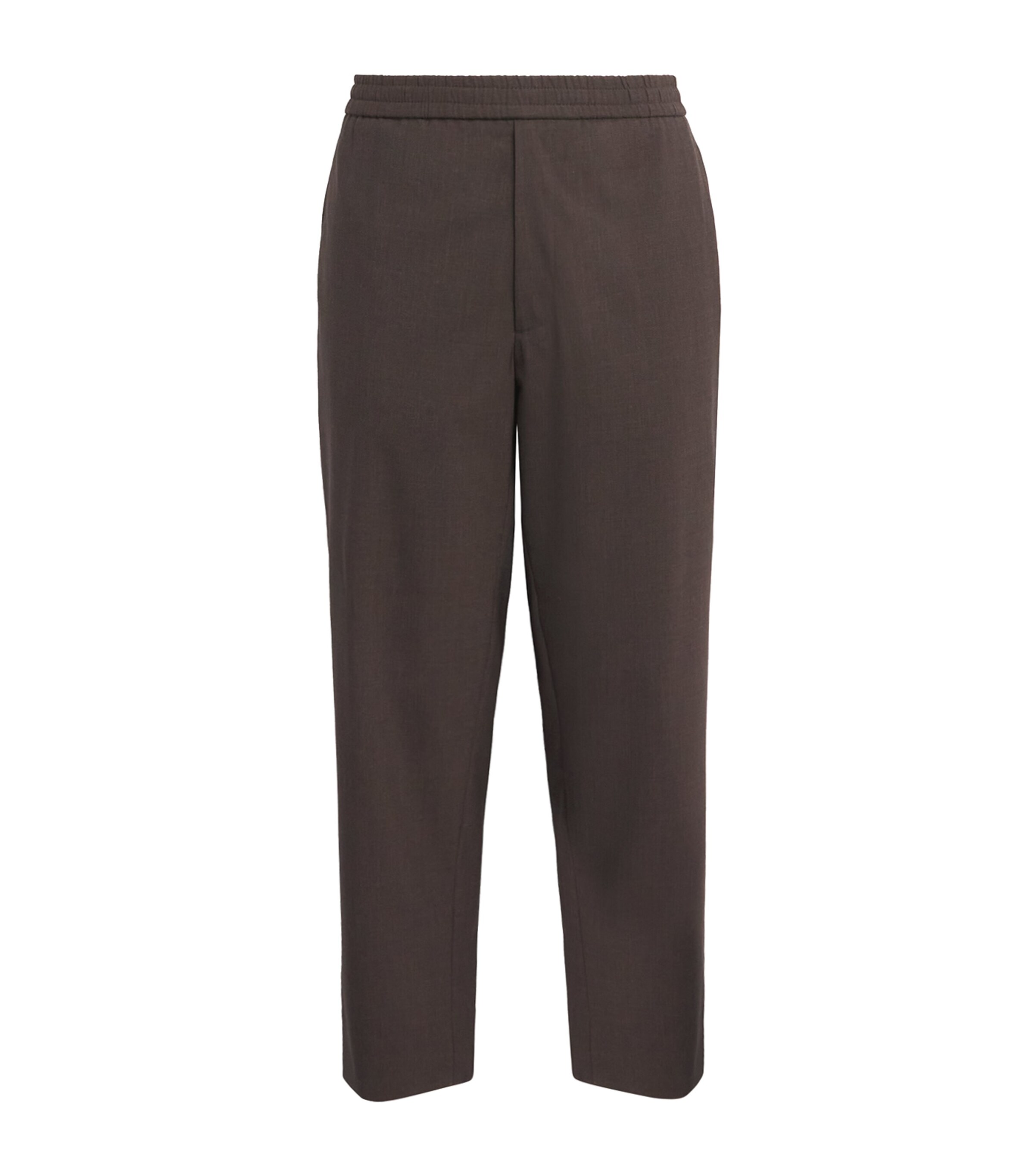 Officine Generale Mens Stretch Wool Trousers Iced Coffee Image 1