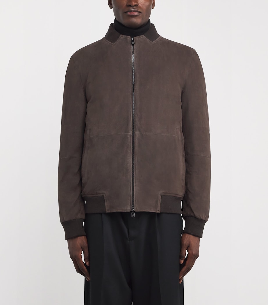 Suede Bomber Jacket 030 DARK BROWN Image 3
