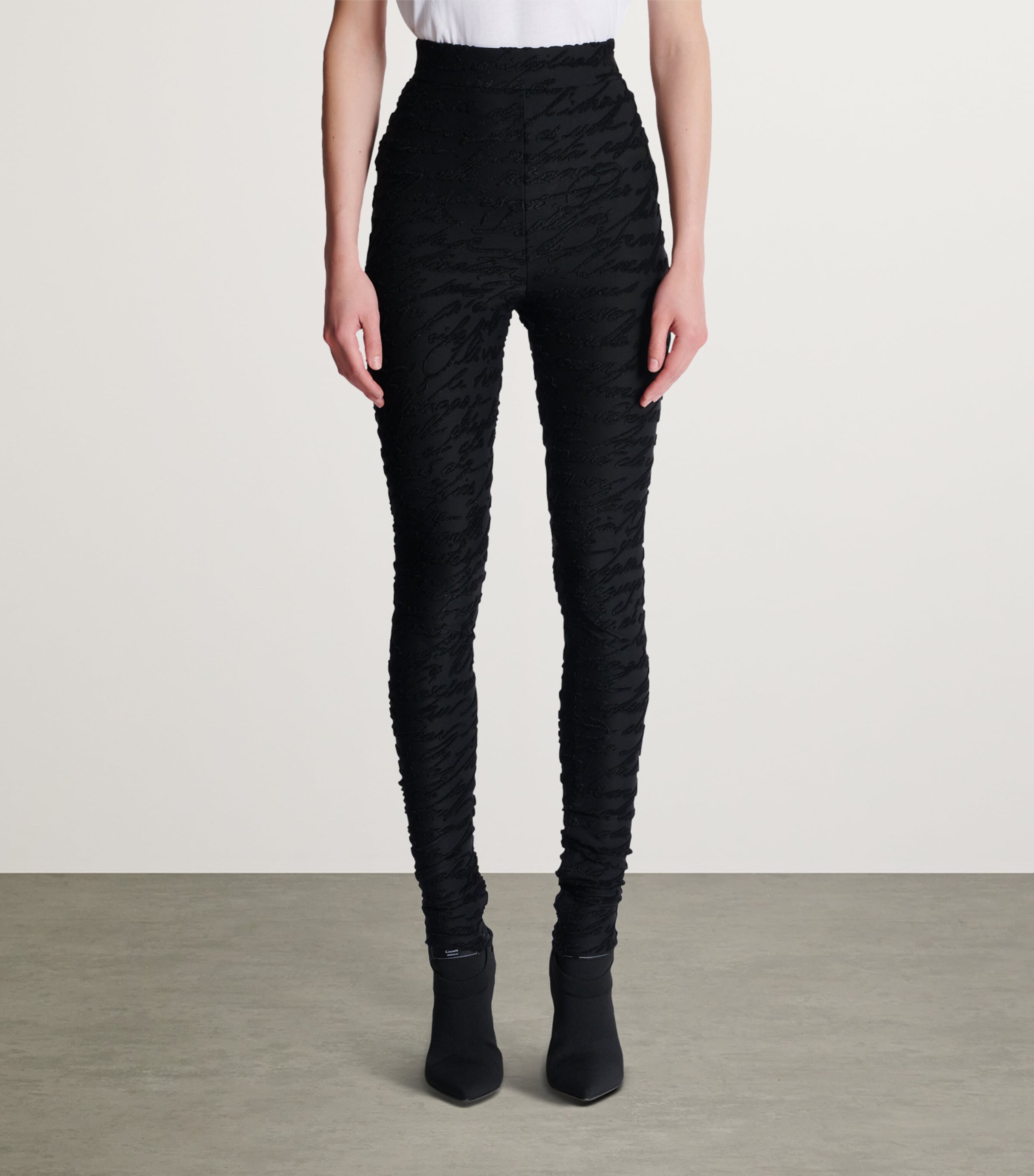 【送料&関税込】Balmain Leggings In Black Viscose Jersey leggings with 6 buttons black black - Women | BALMAIN