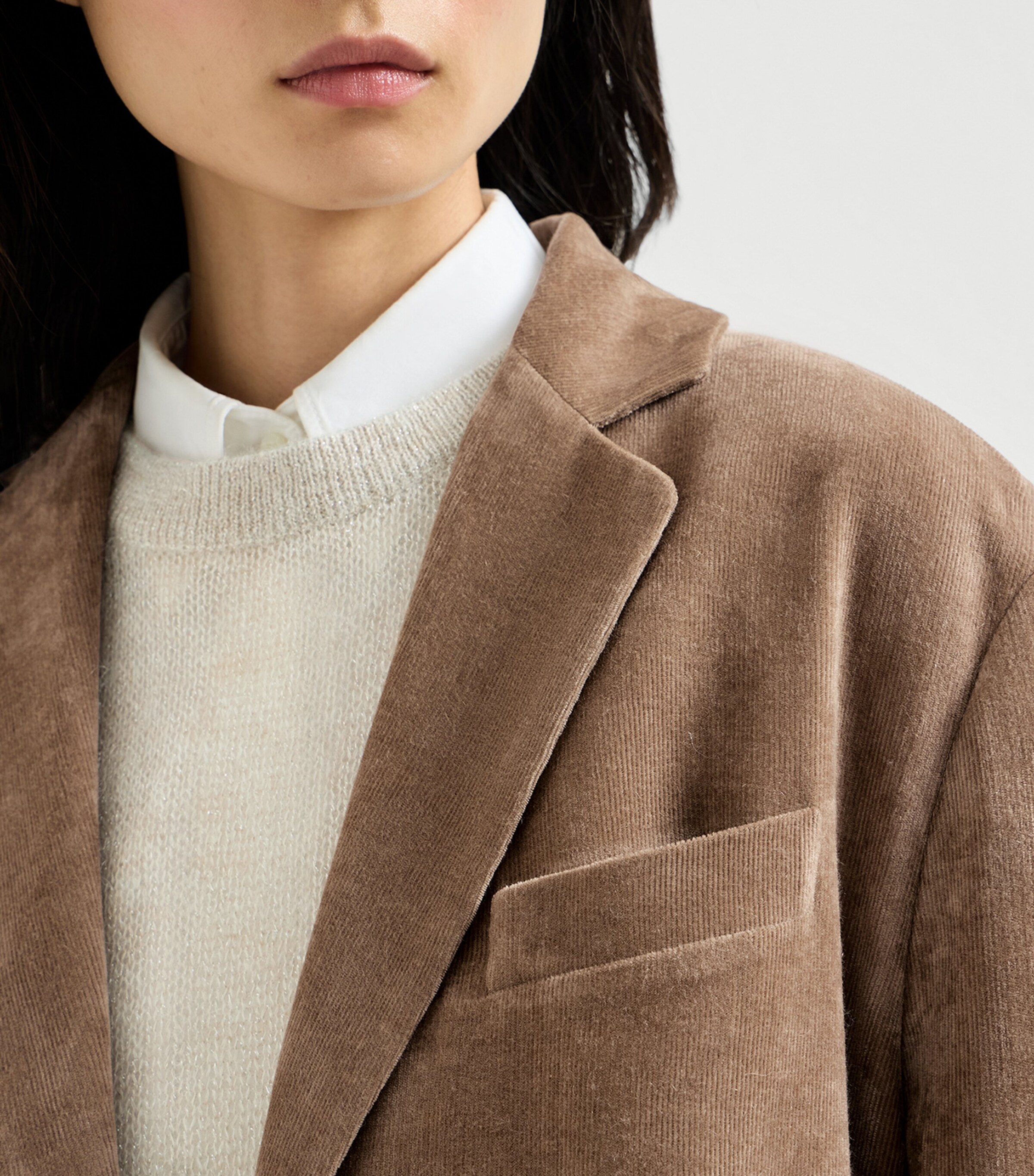 Brunello Cucinelli Womens Corduroy Single-Breasted Blazer Image 6