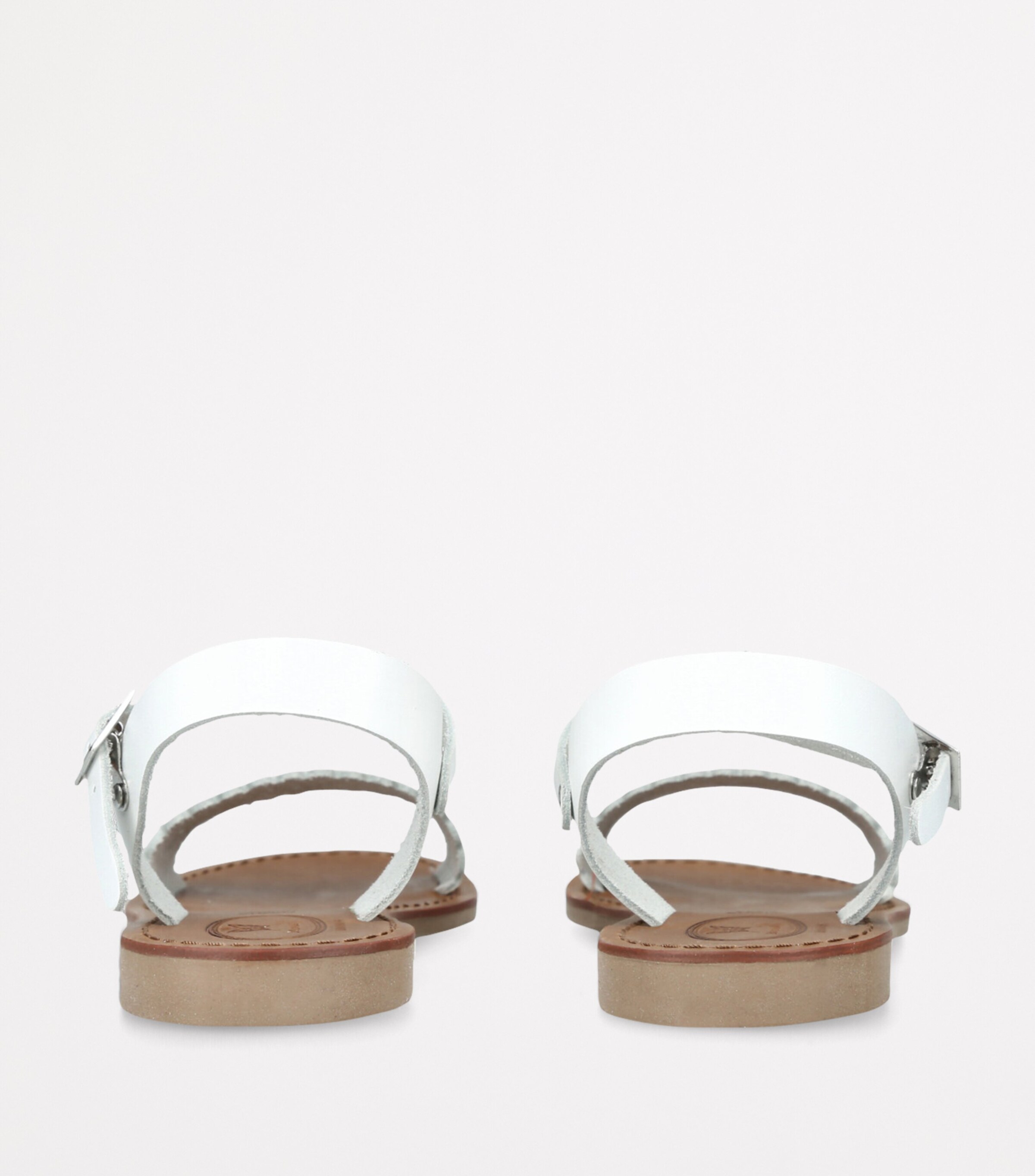 papouelli Leather Anais Sandals White Image 2