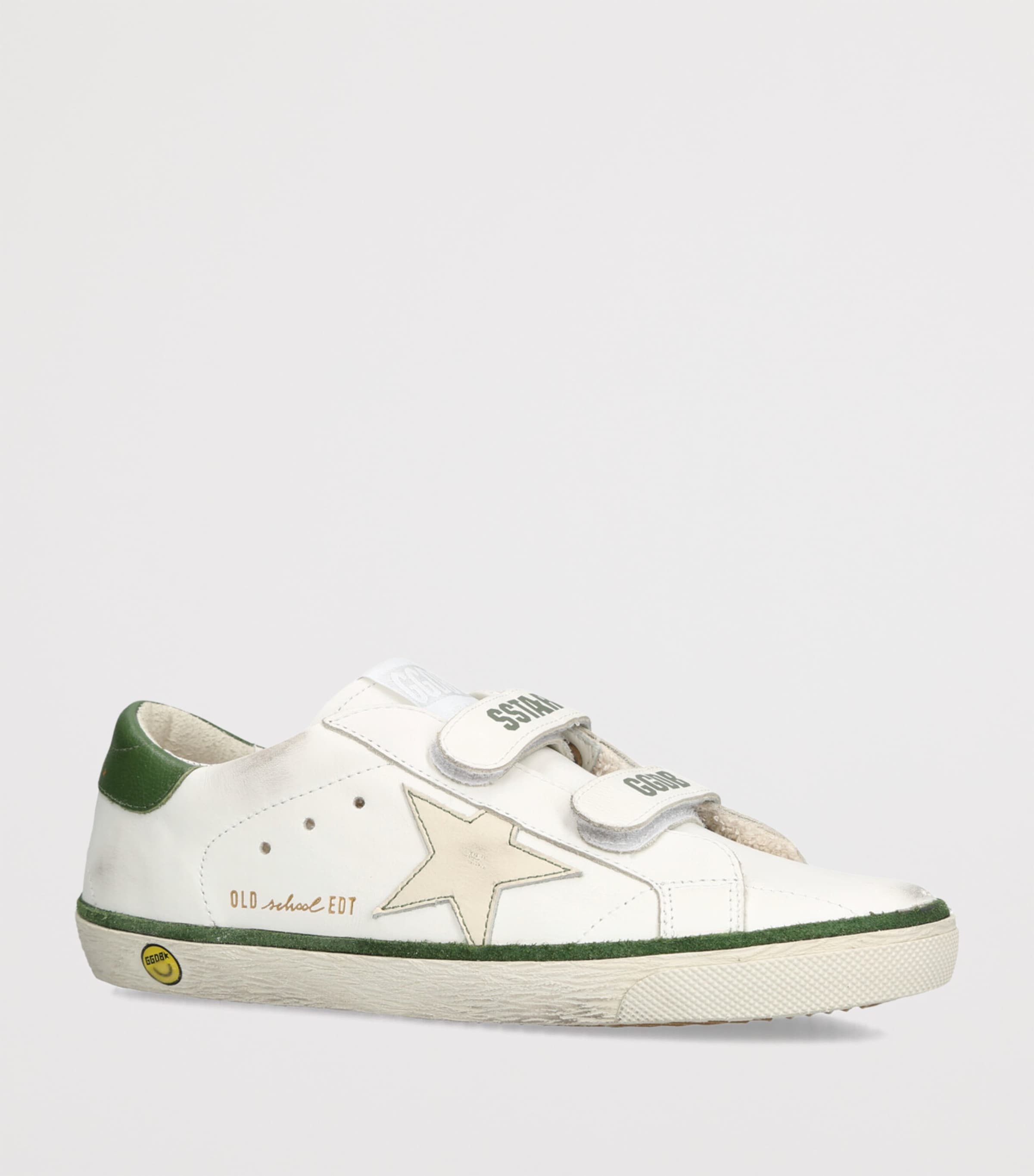 Leather Old School Sneakers GREEN COMB Image 3