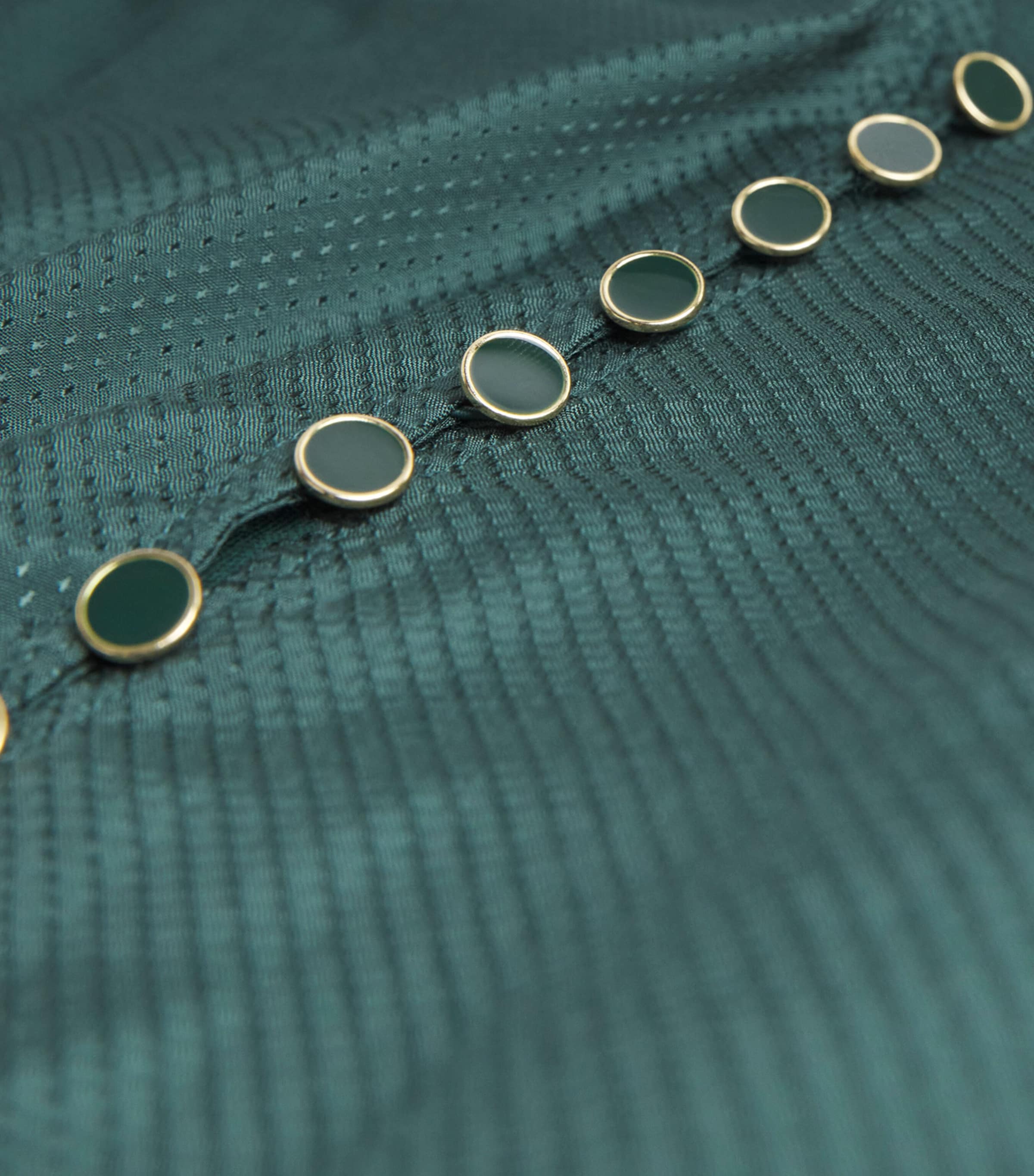 Collared Long-Sleeve Blouse DEEP EMERALD Image 5