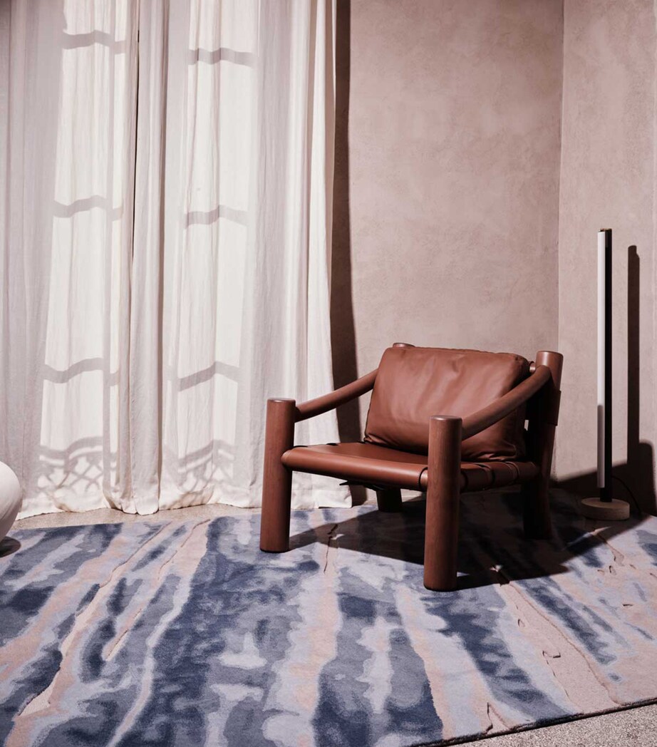 x David Rockwell Wool Fjord Flint Rug (3.05m x 2.44m) BLUE Image 4