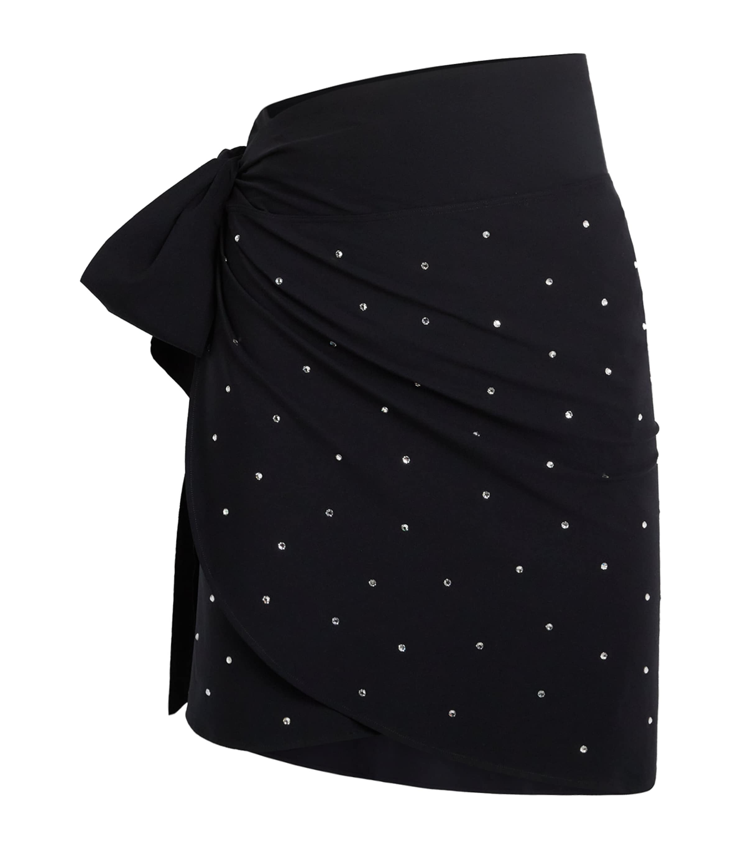 Hunza G Womens Short Swarovski UPF50+ Sarong Black Image 1