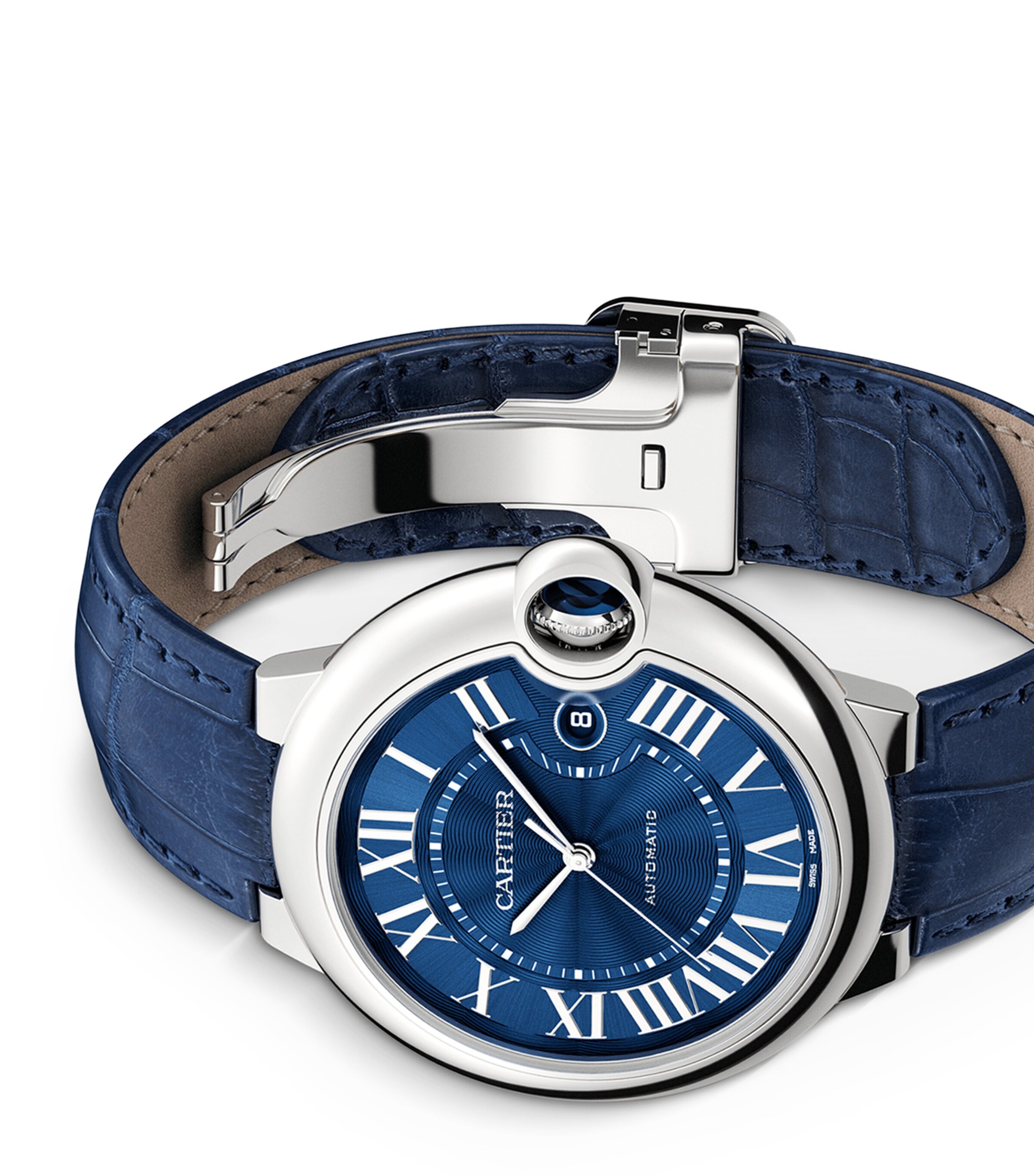 Cartier Steel Ballon Bleu de Cartier Watch 42mm Harrods UK