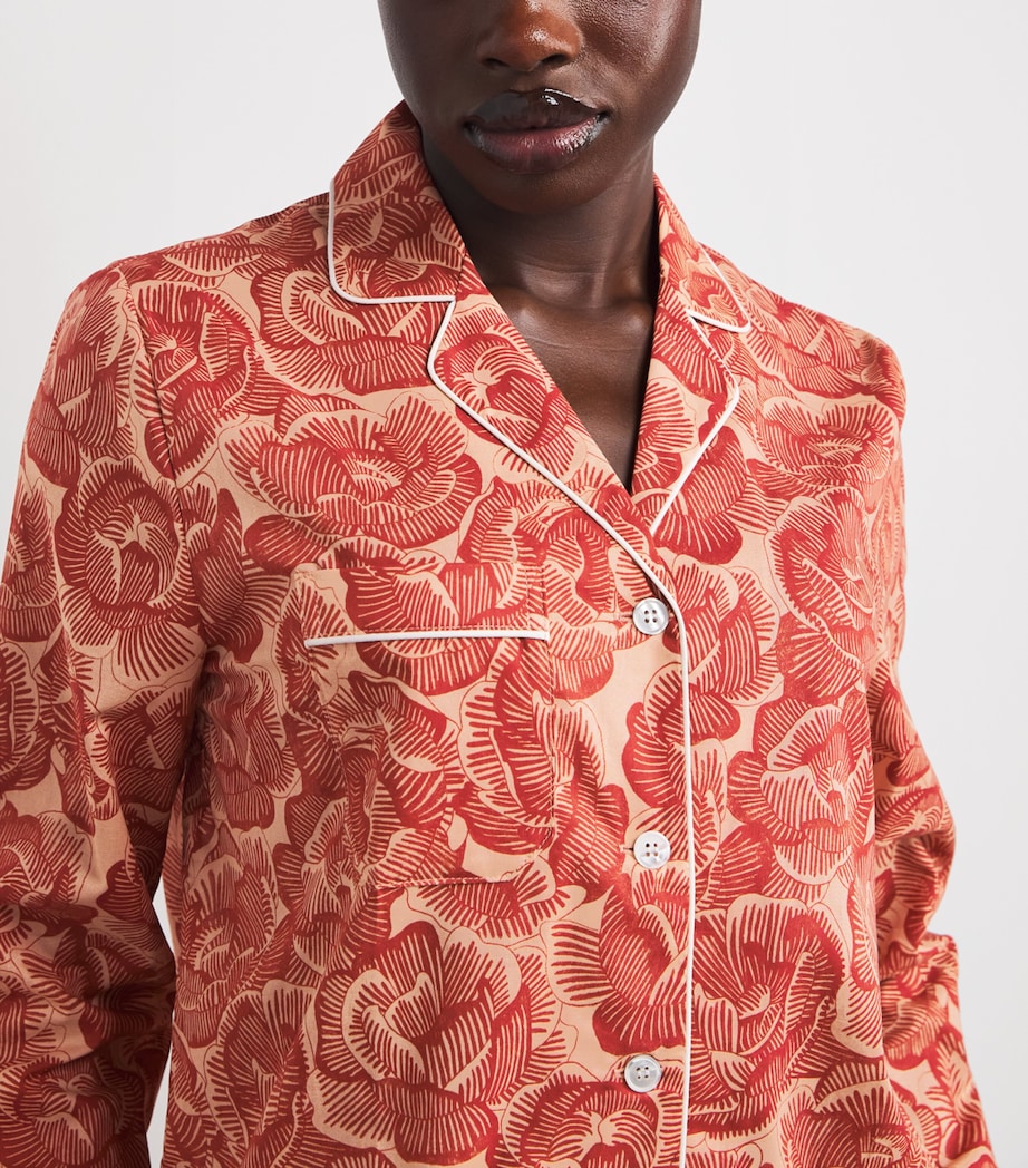 Cotton Ledbury Pyjama Set RED/RED Image 6