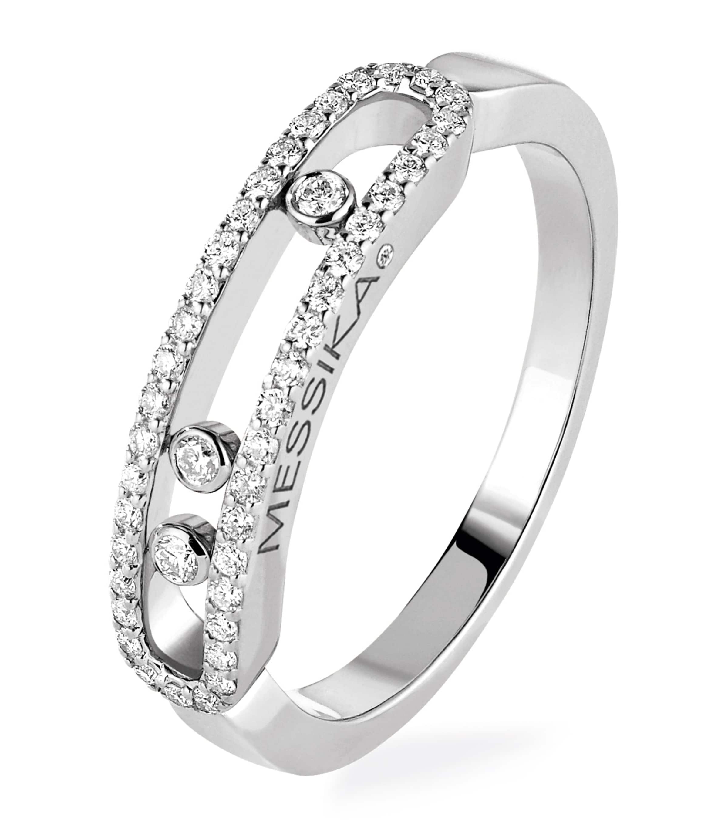 Messika Baby Move Classique White Gold and Diamond Pavé Ring White Gold Image 1